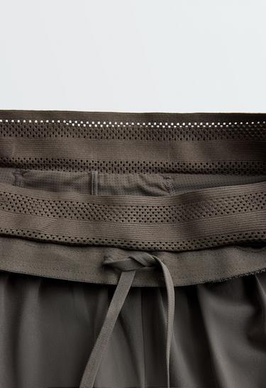 Technical mid rise 2-in-1 shorts — CHARCOAL GREY 10
