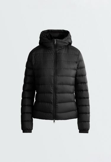 Packable 100% down short puffer jacket — BLACK 6