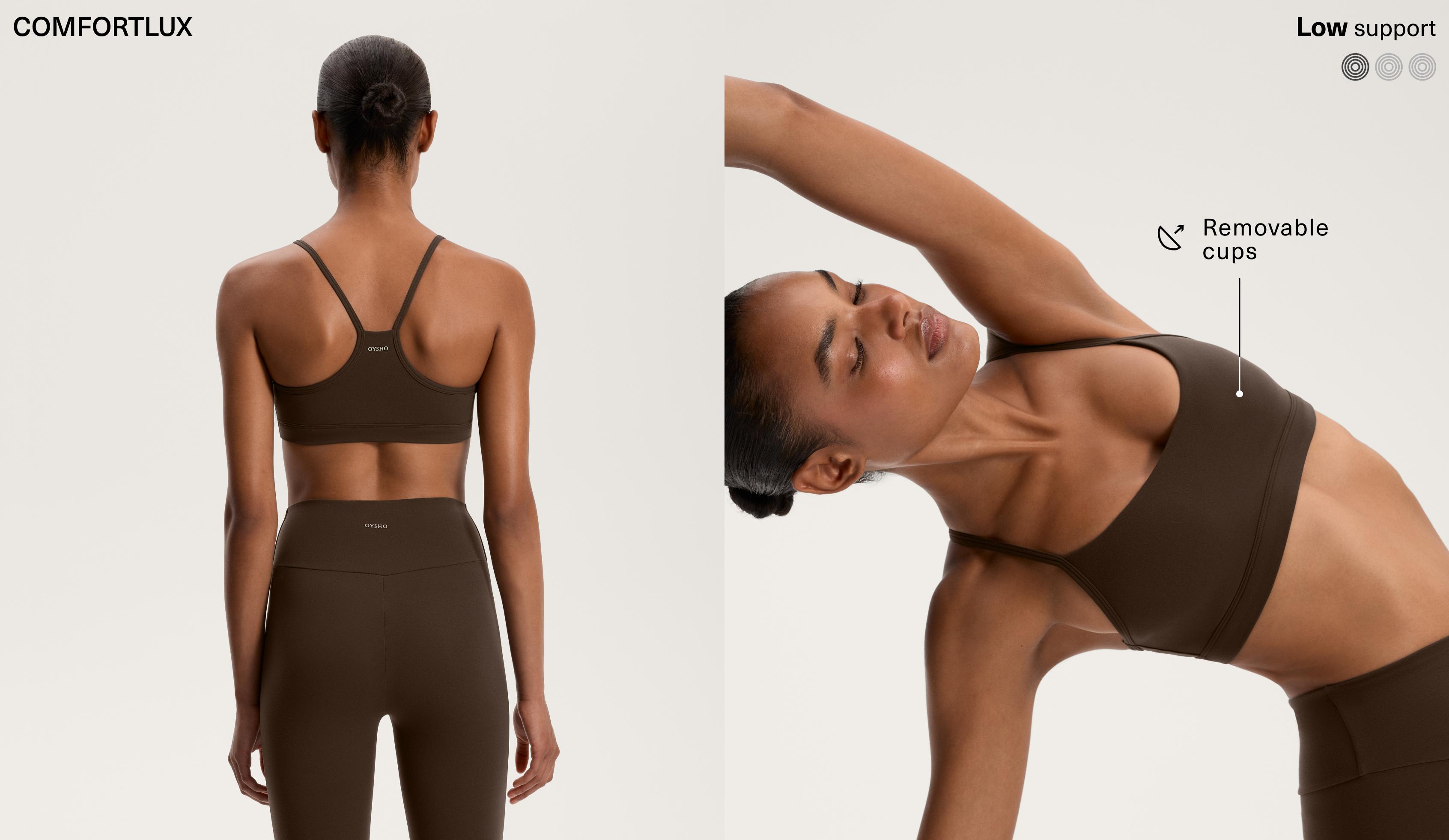 Sportovní podprsenka Comfortlux s nízkou podporou košíčků Sportovní podprsenka Comfortlux s nízkou podporou košíčků