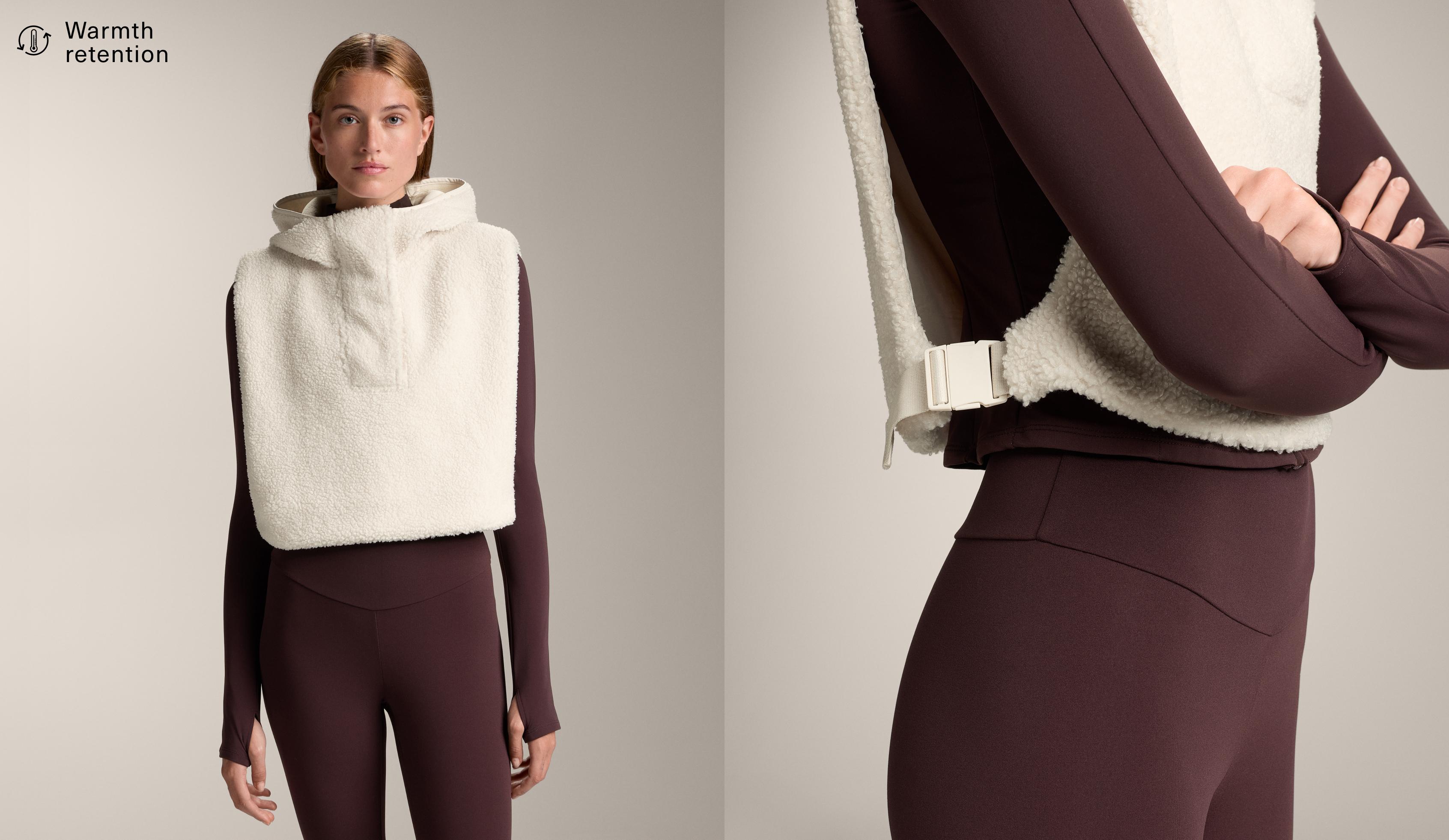 Gilet effet mouton à capuche