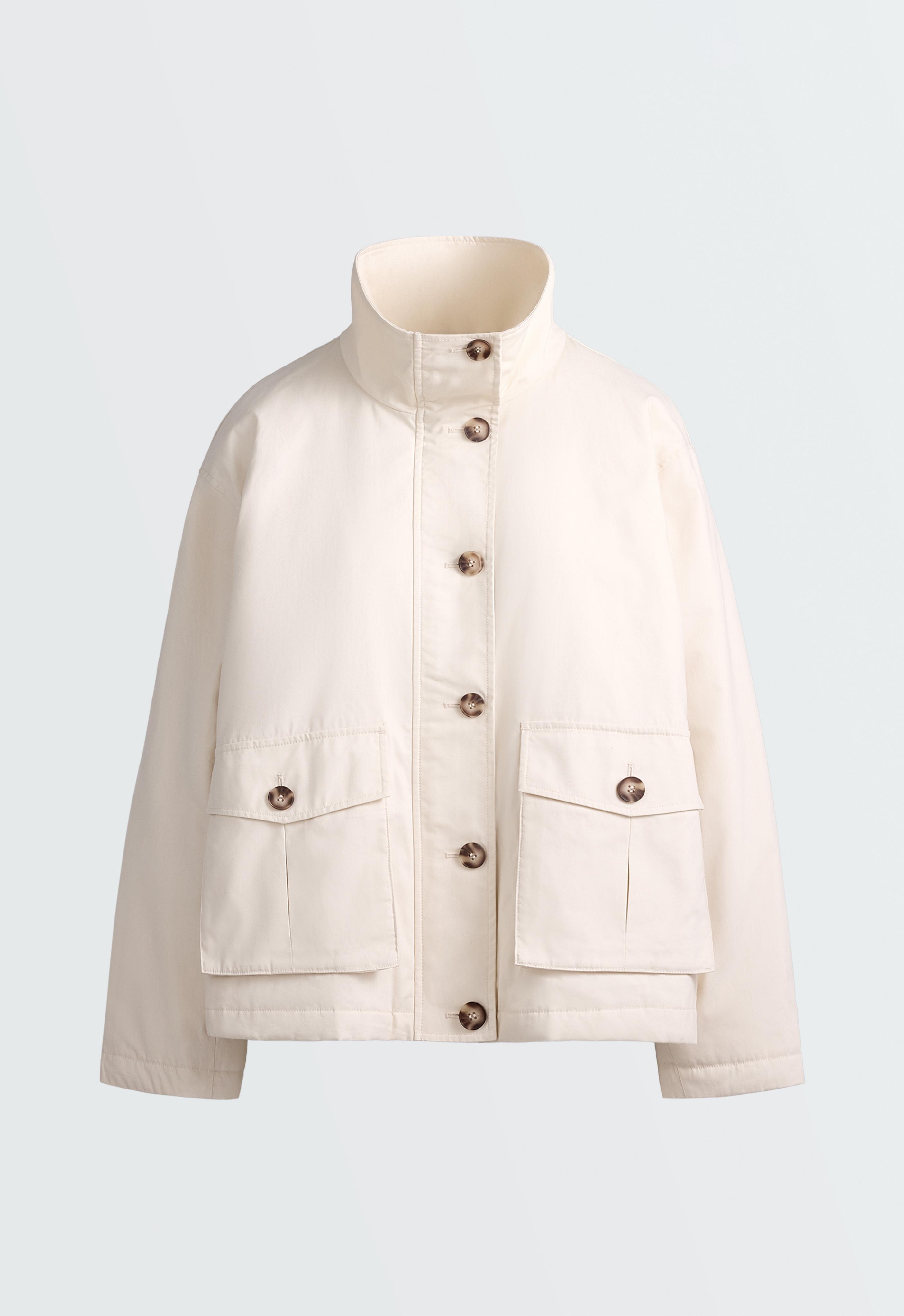 FELLEX® AEROGEL padded canvas jacket — ECRU