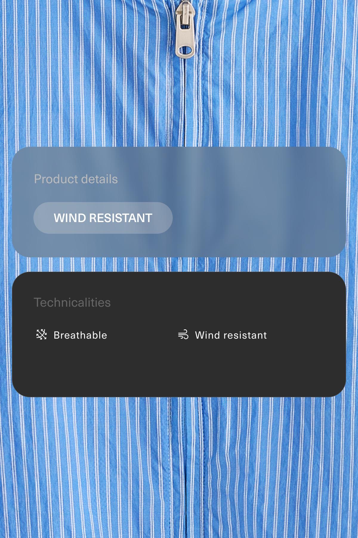 Track jacket with stripes — PALE LAVENDER BLUE