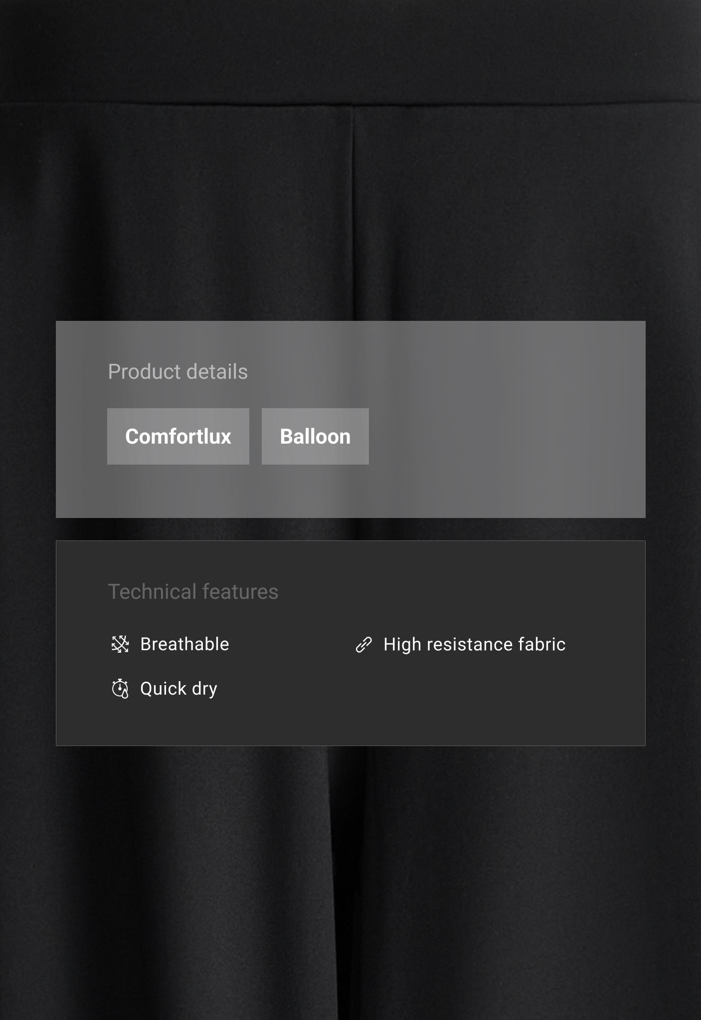 Mid-rise Comfortlux balloon trousers — BLACK