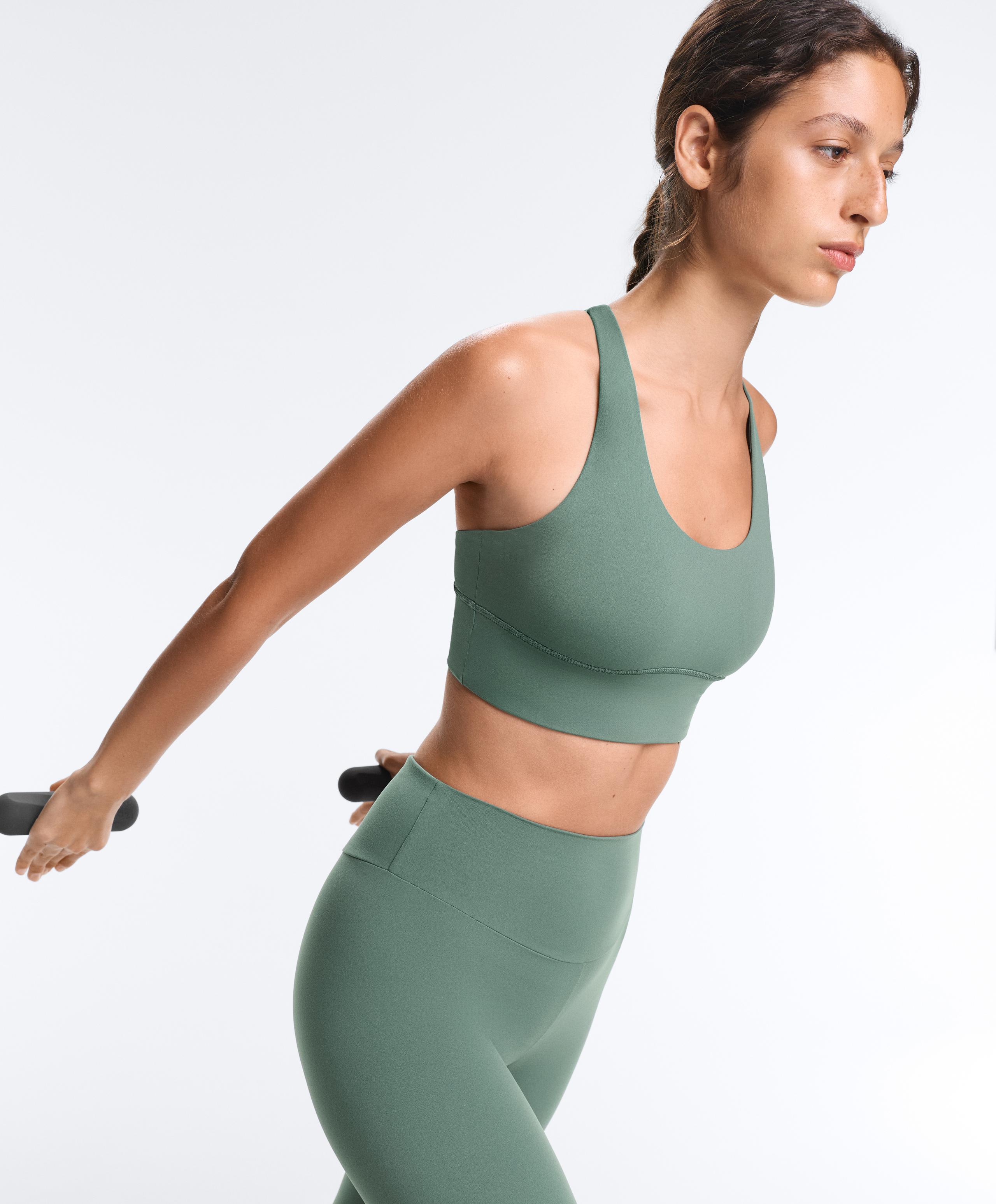 Medium support Comfortlux sports bra with cup - GREEN
