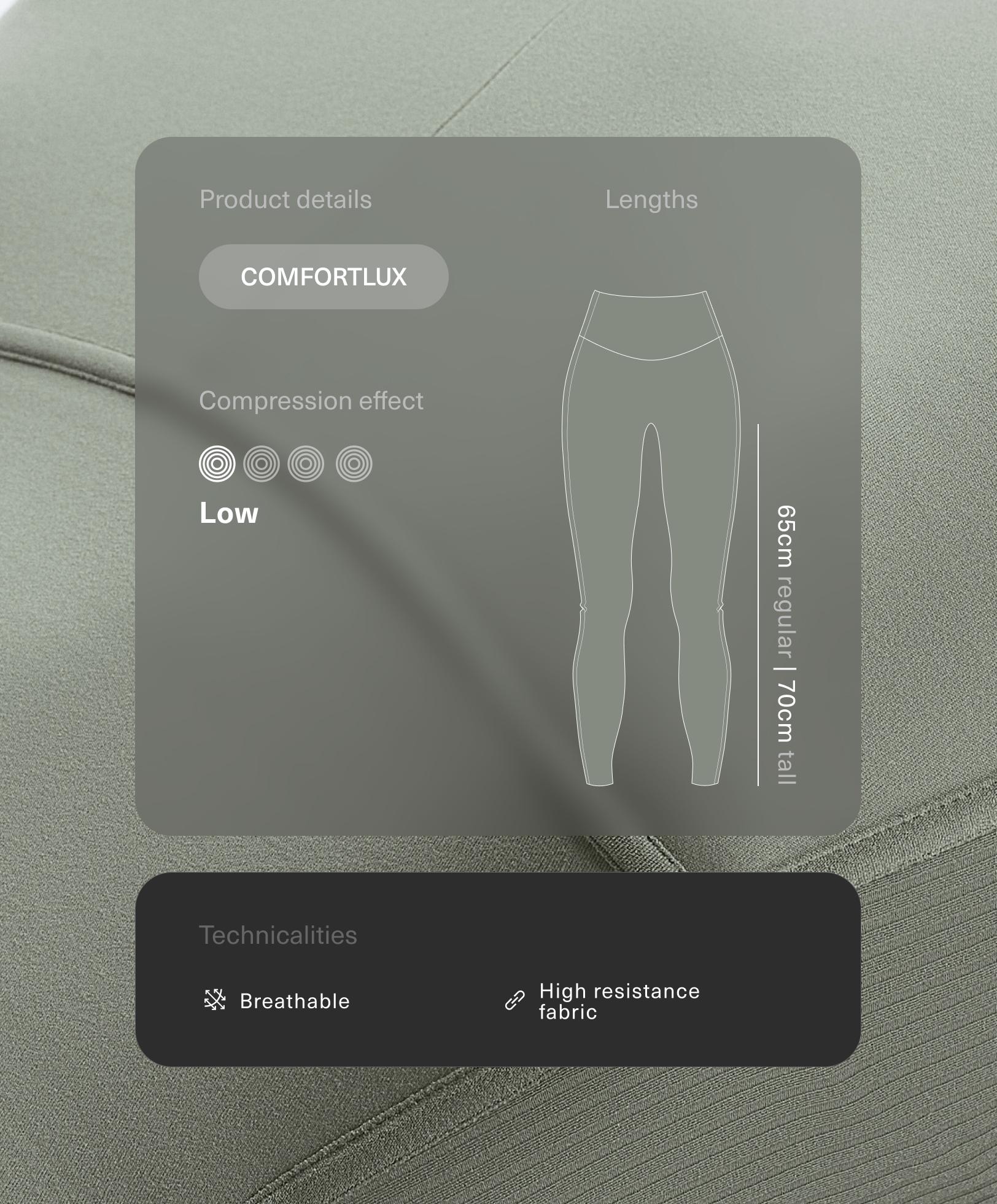 Comfortlux high rise rib ankle-length leggings