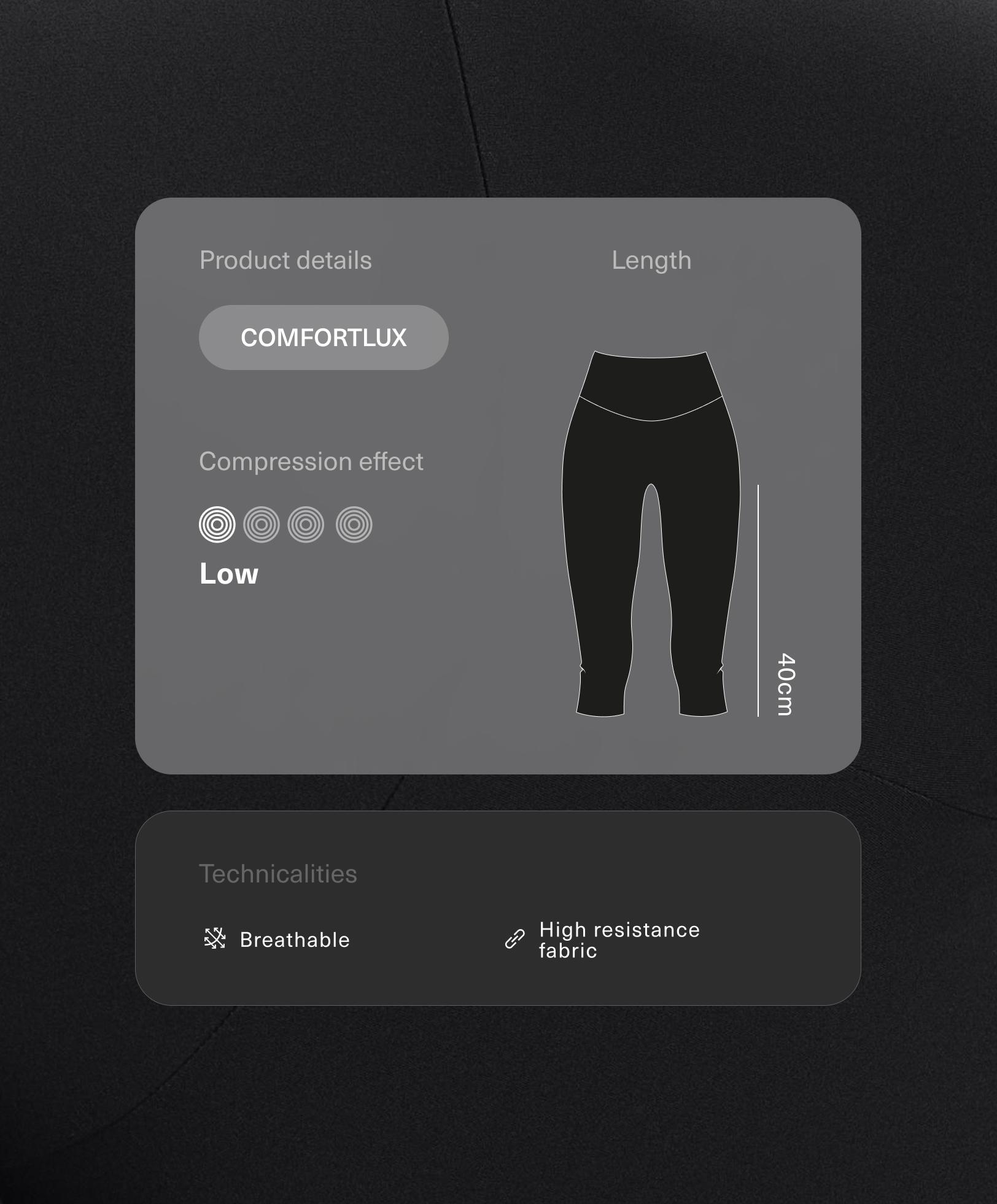 Comfortlux high-rise 40cm capri leggings Comfortlux high-rise 40cm capri leggings