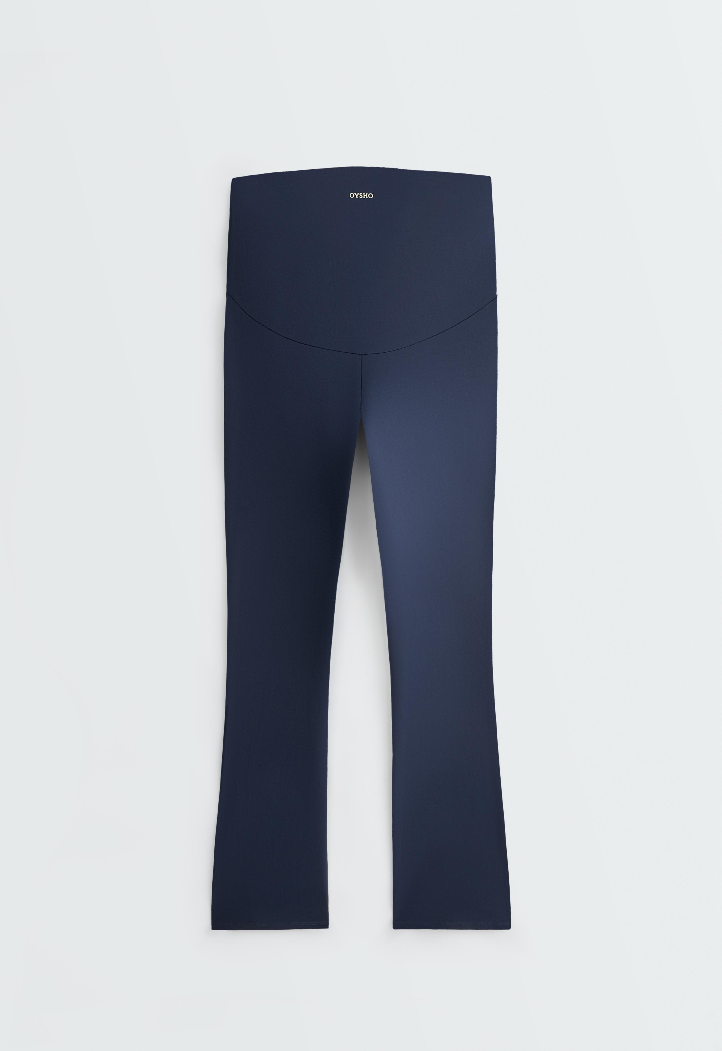 Maternity Comfortlux flare trousers — NAVY BLUE