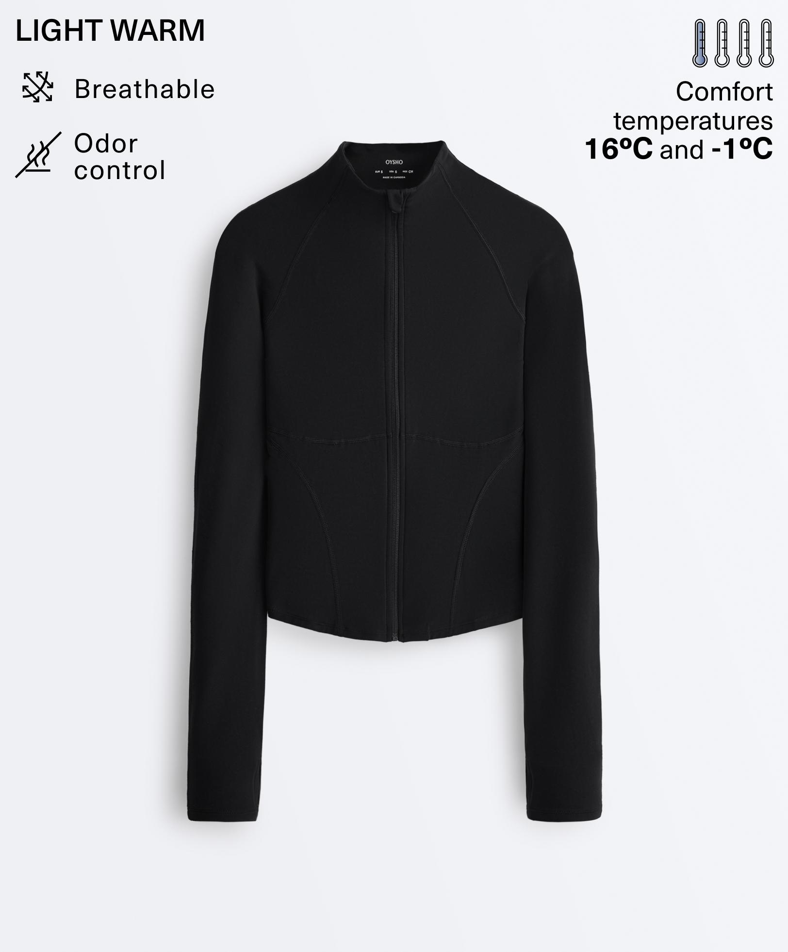 Light warm technical jacket with seams Light warm technical jacket with seams