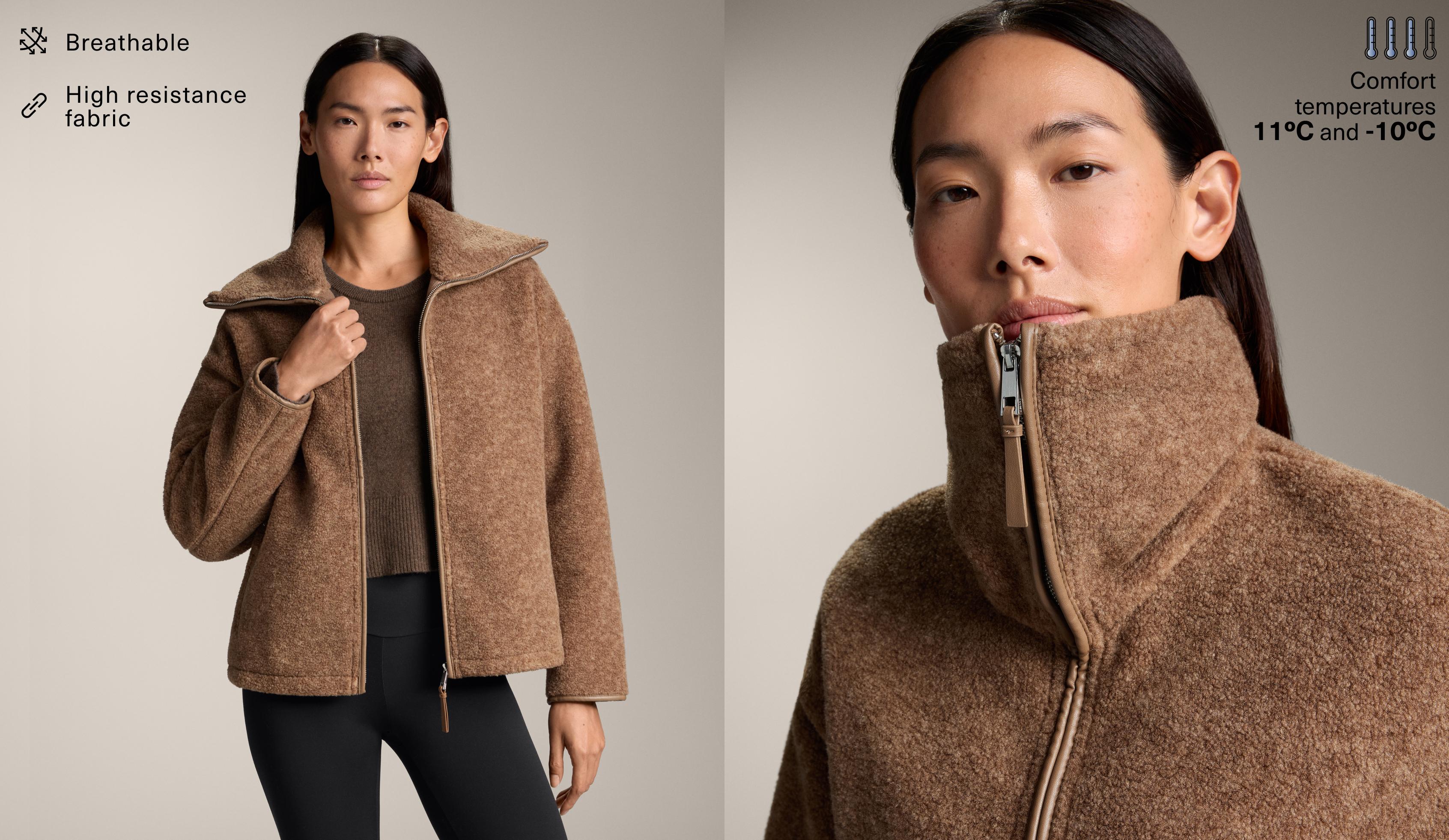 Boxy faux-shearling jacket