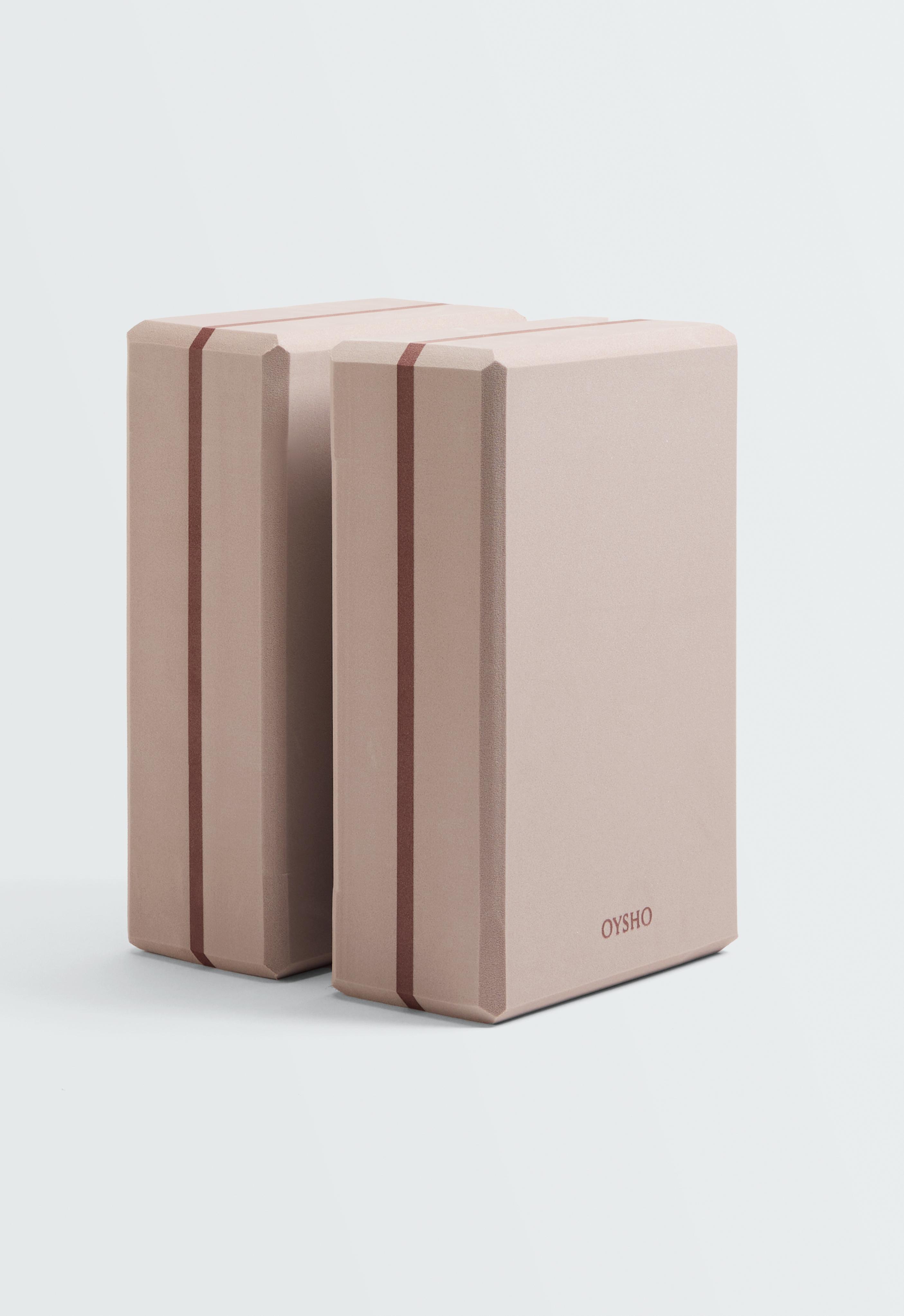 Yoga block pack — BEIGE-PINK