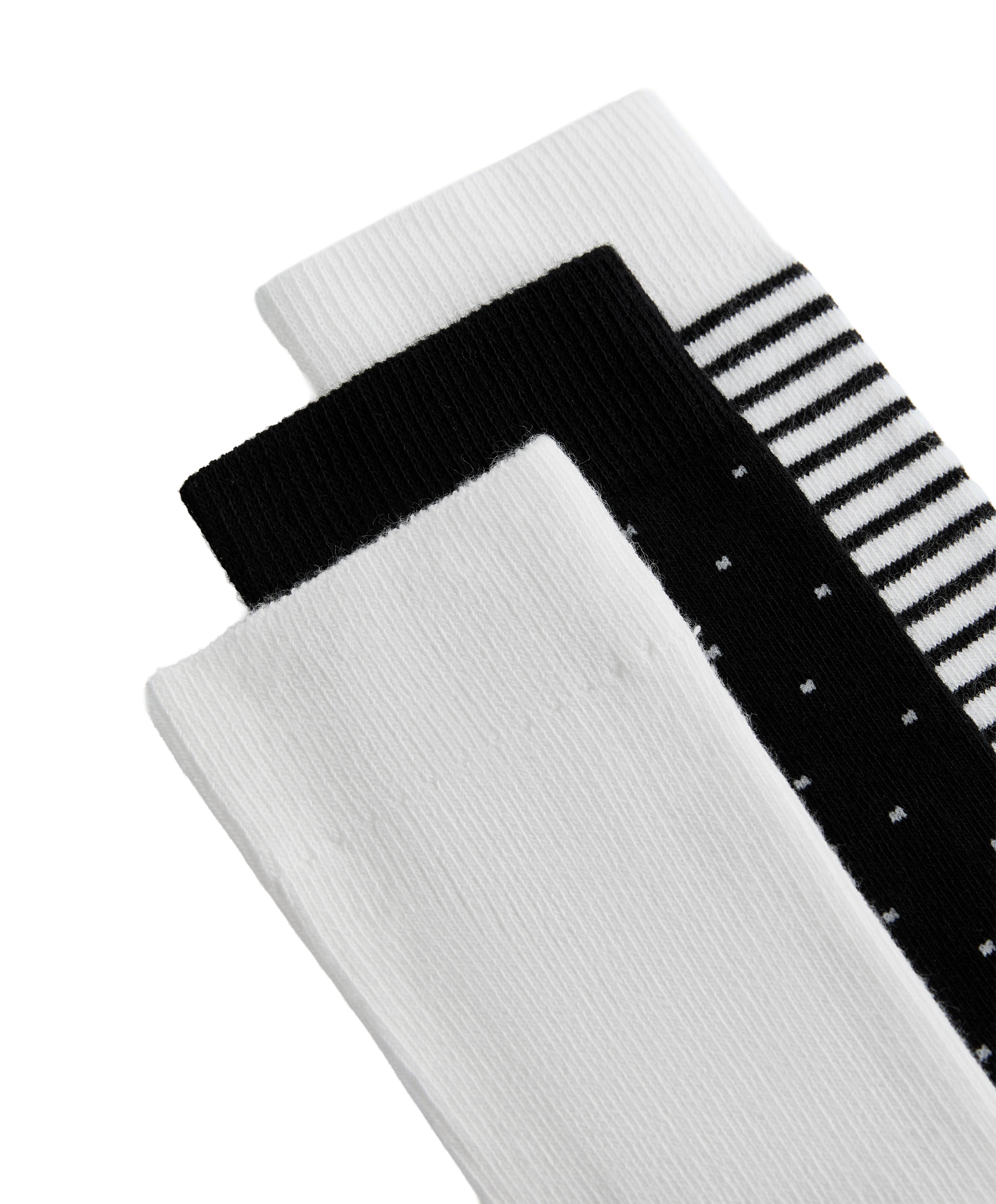 3 pairs of cotton blend Classic socks — PALE ECRU