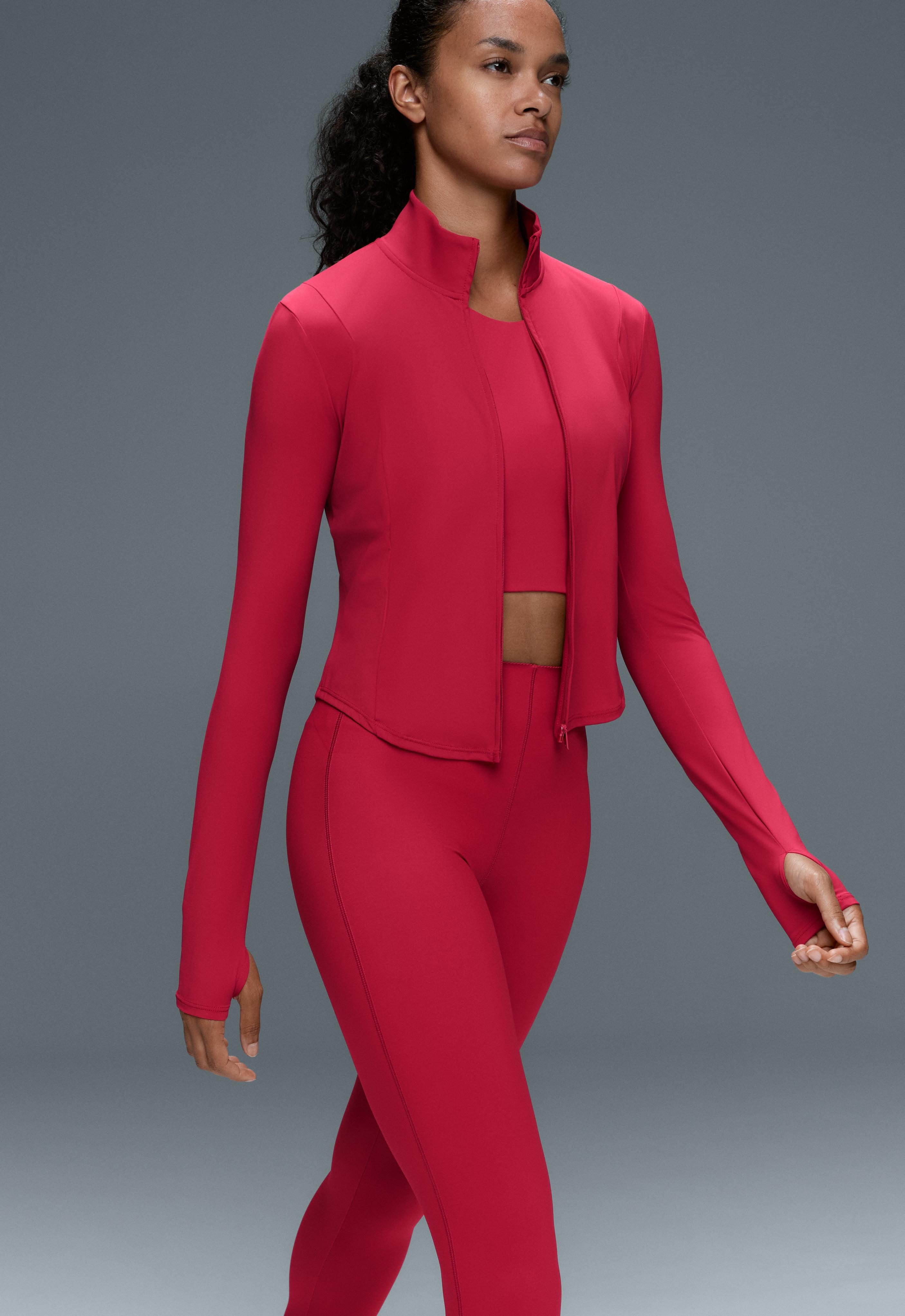 Short Light Touch technical jacket — RED