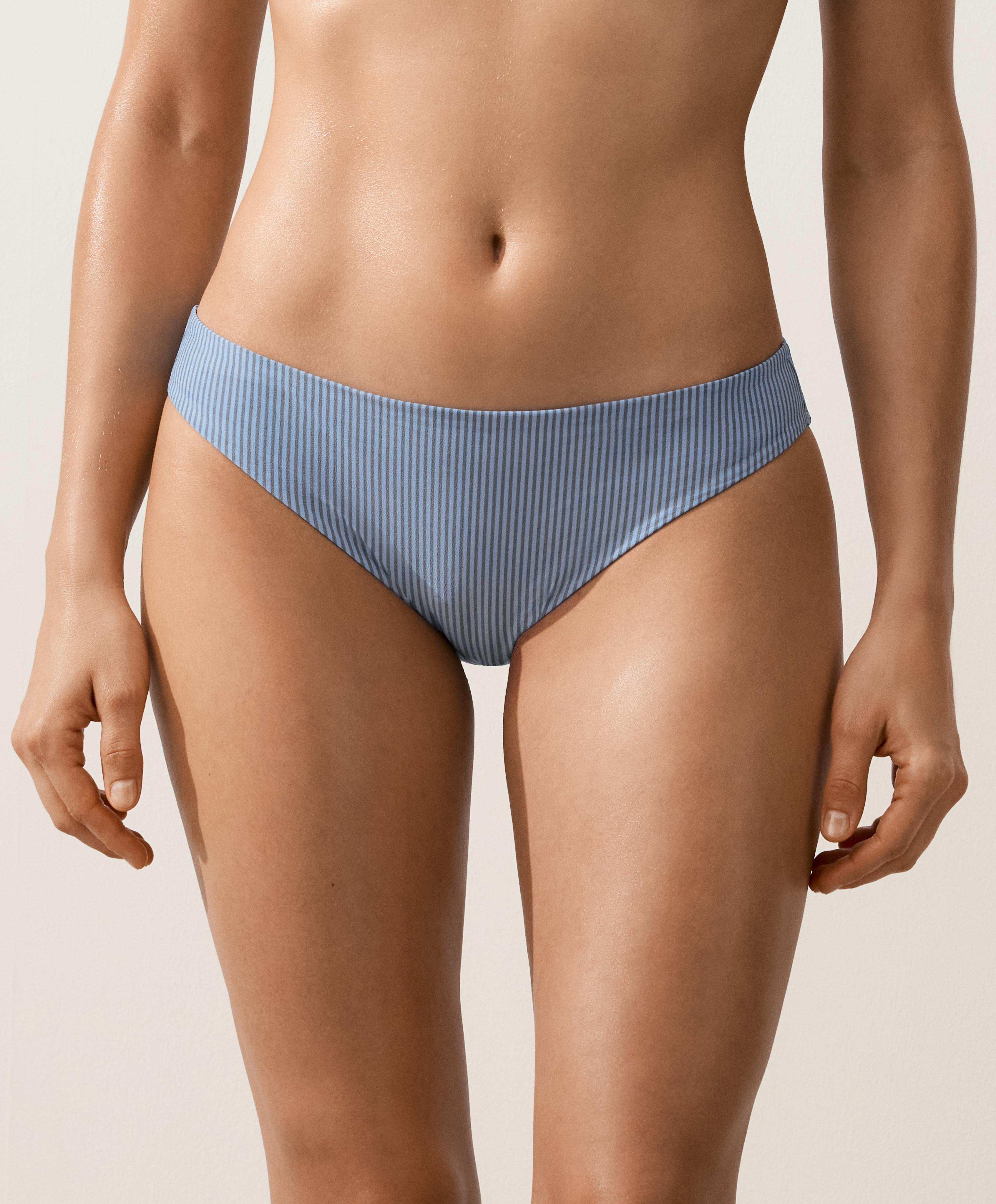 Striped classic bikini briefs — SKY BLUE