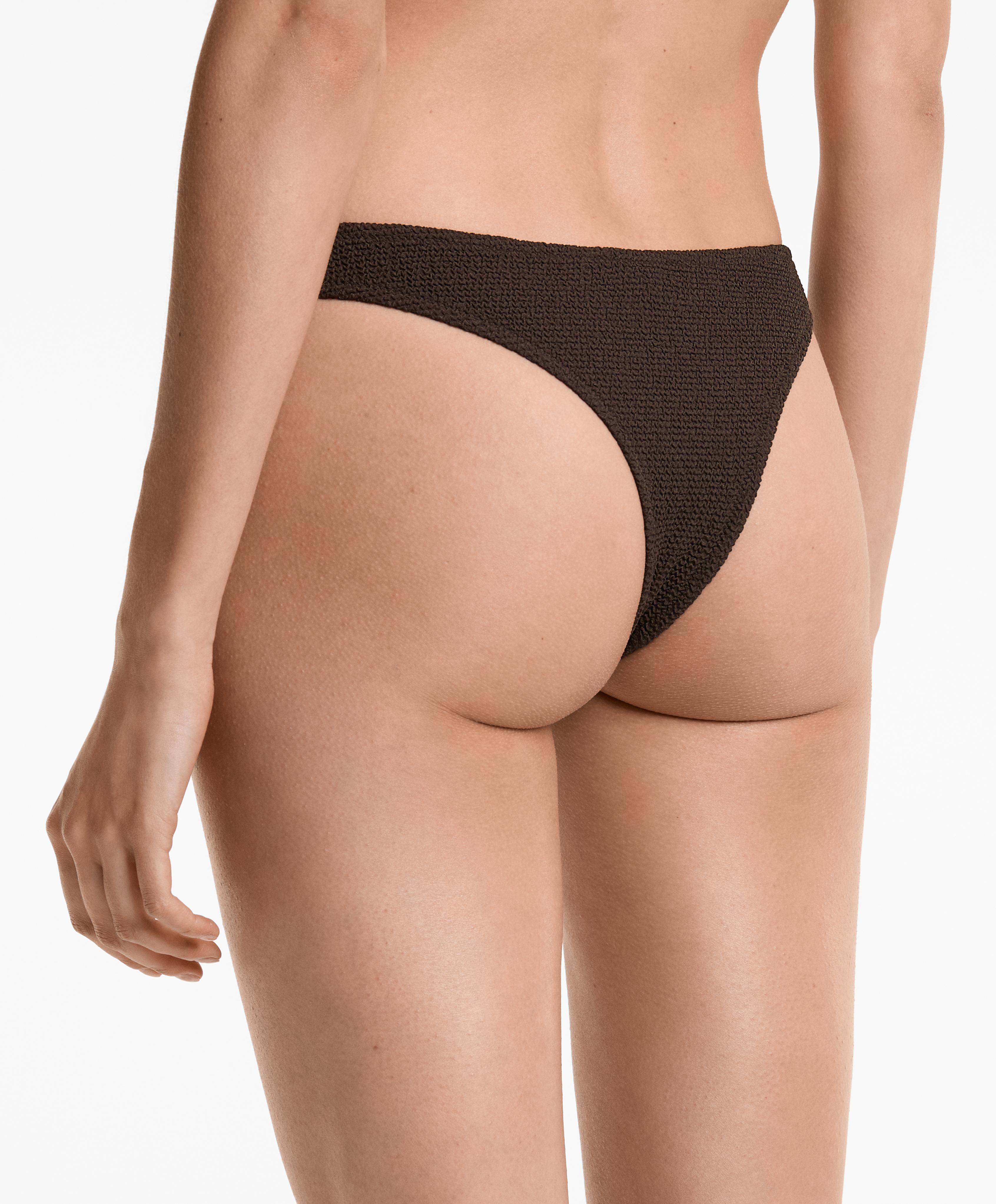 U-cut crinkle Brazilian bikini briefs U-cut crinkle Brazilian bikini briefs