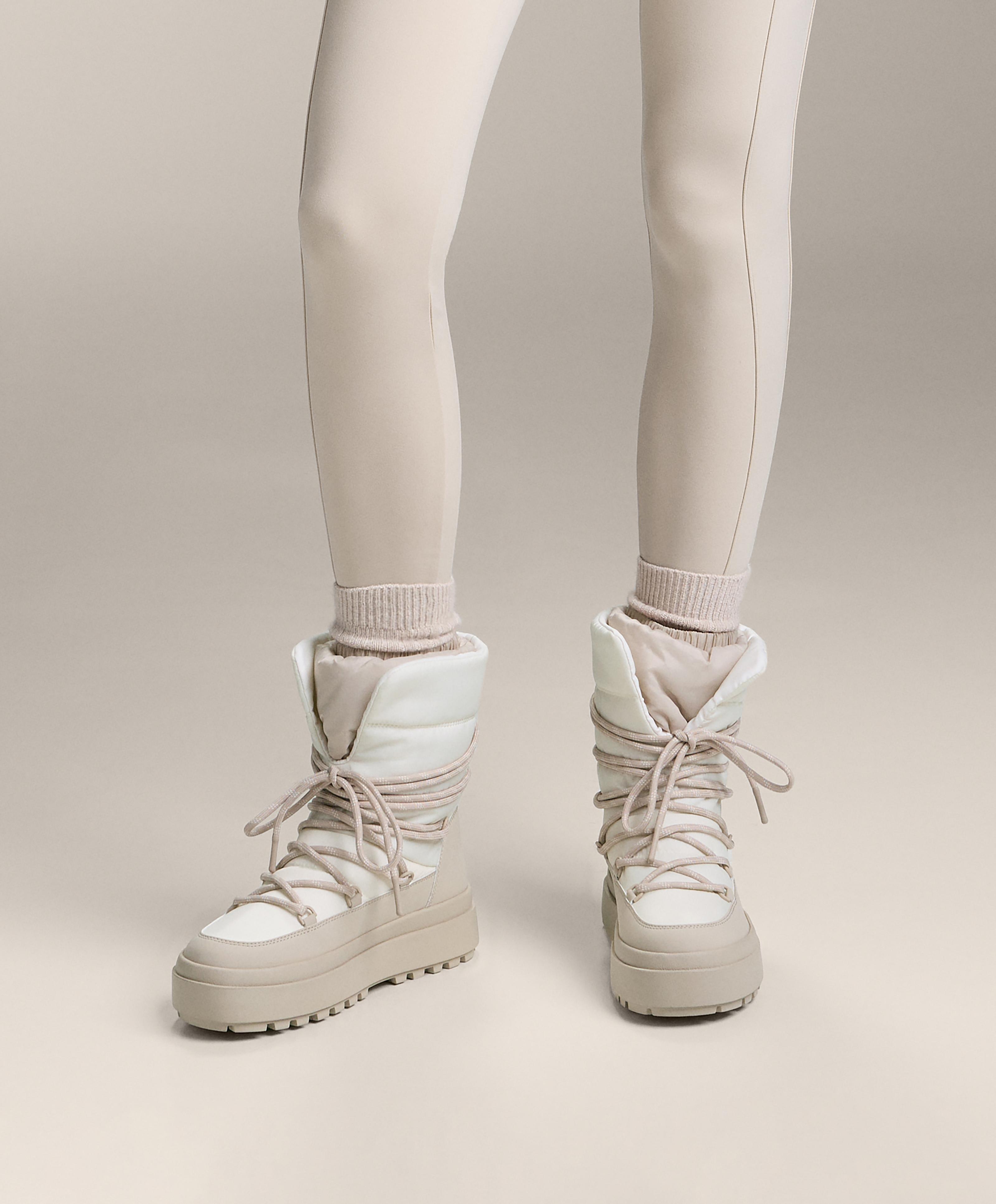 Combined lace-up boot — MINK