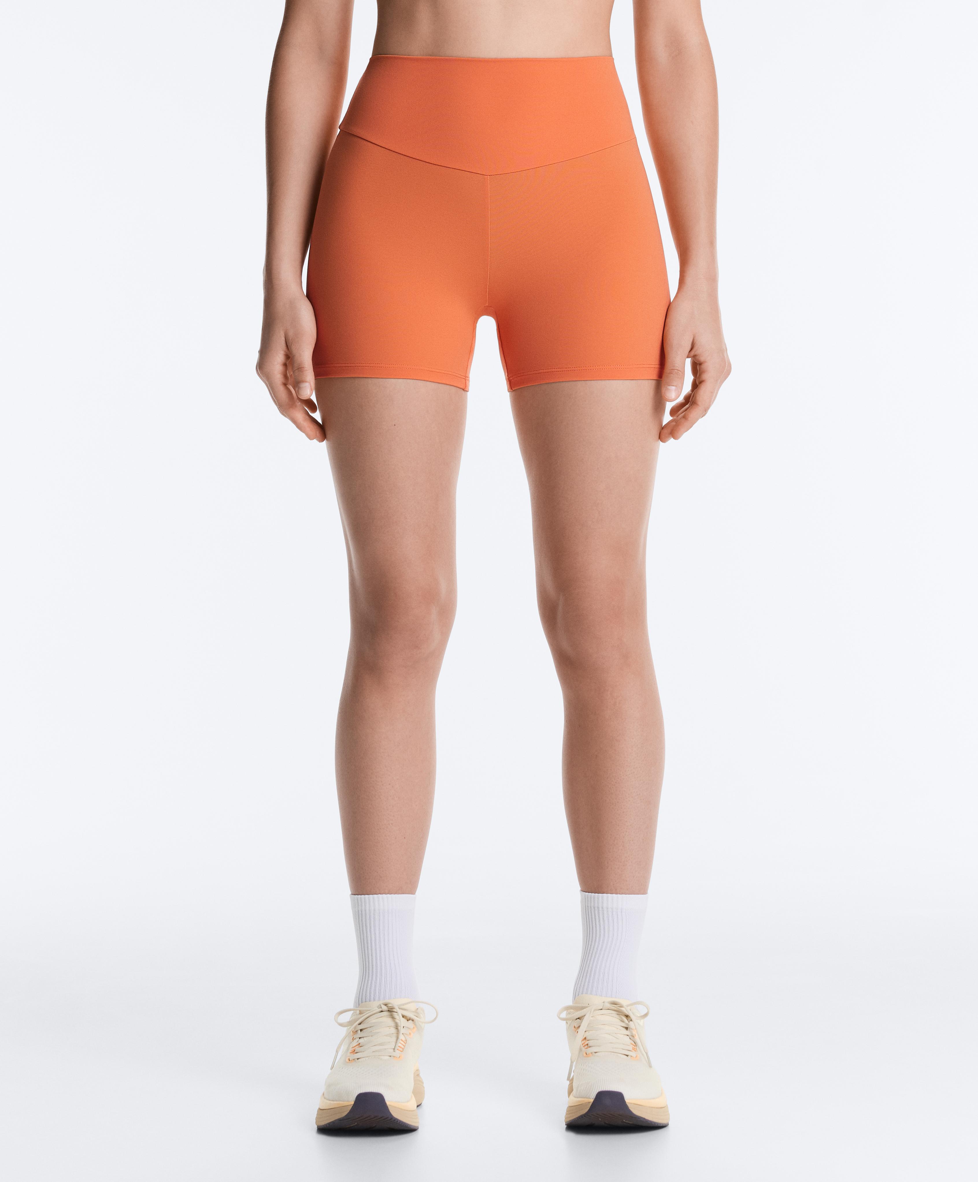 Comfortlux high-waisted 10cm hot pants — WASHED ORANGE