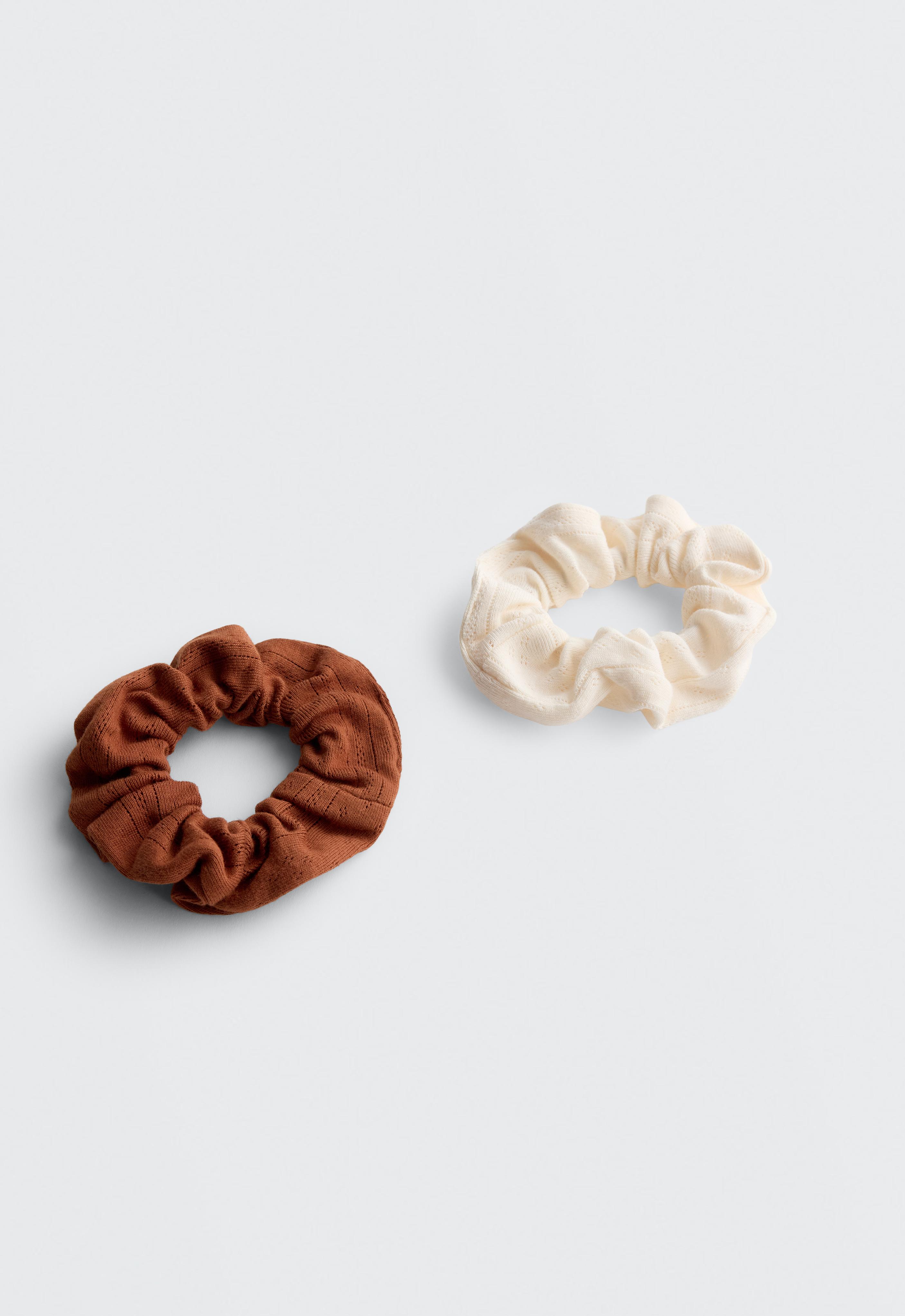 Set of 2 100% cotton scrunchies