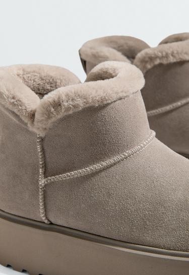 Leather platform boots — MINK 7