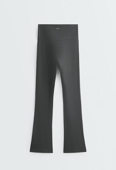 Flare high rise houndstooth trousers — ANTHRACITE 8