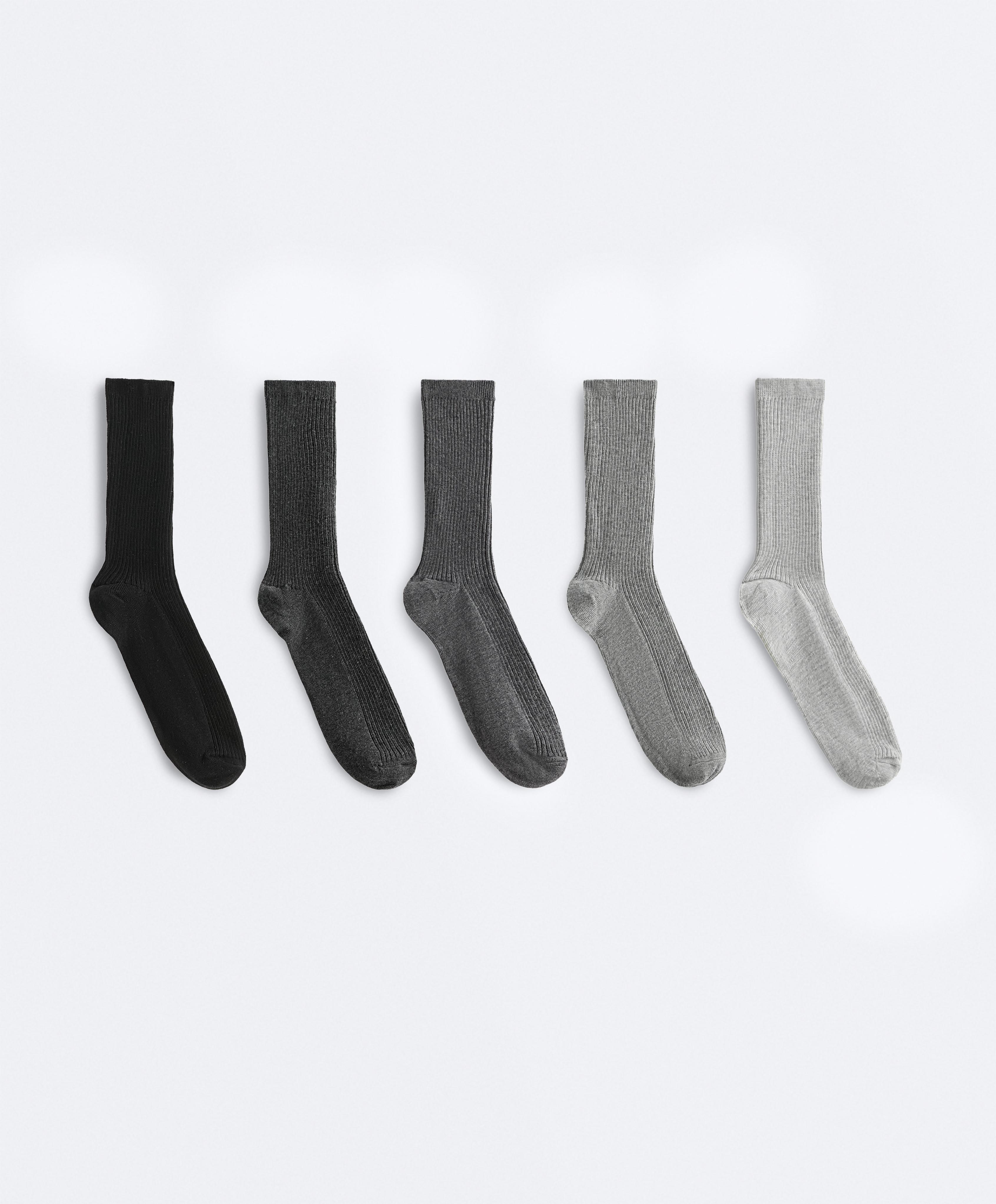 5 أزواج من الجوارب الكلاسيكية الممزوجة بالقطن