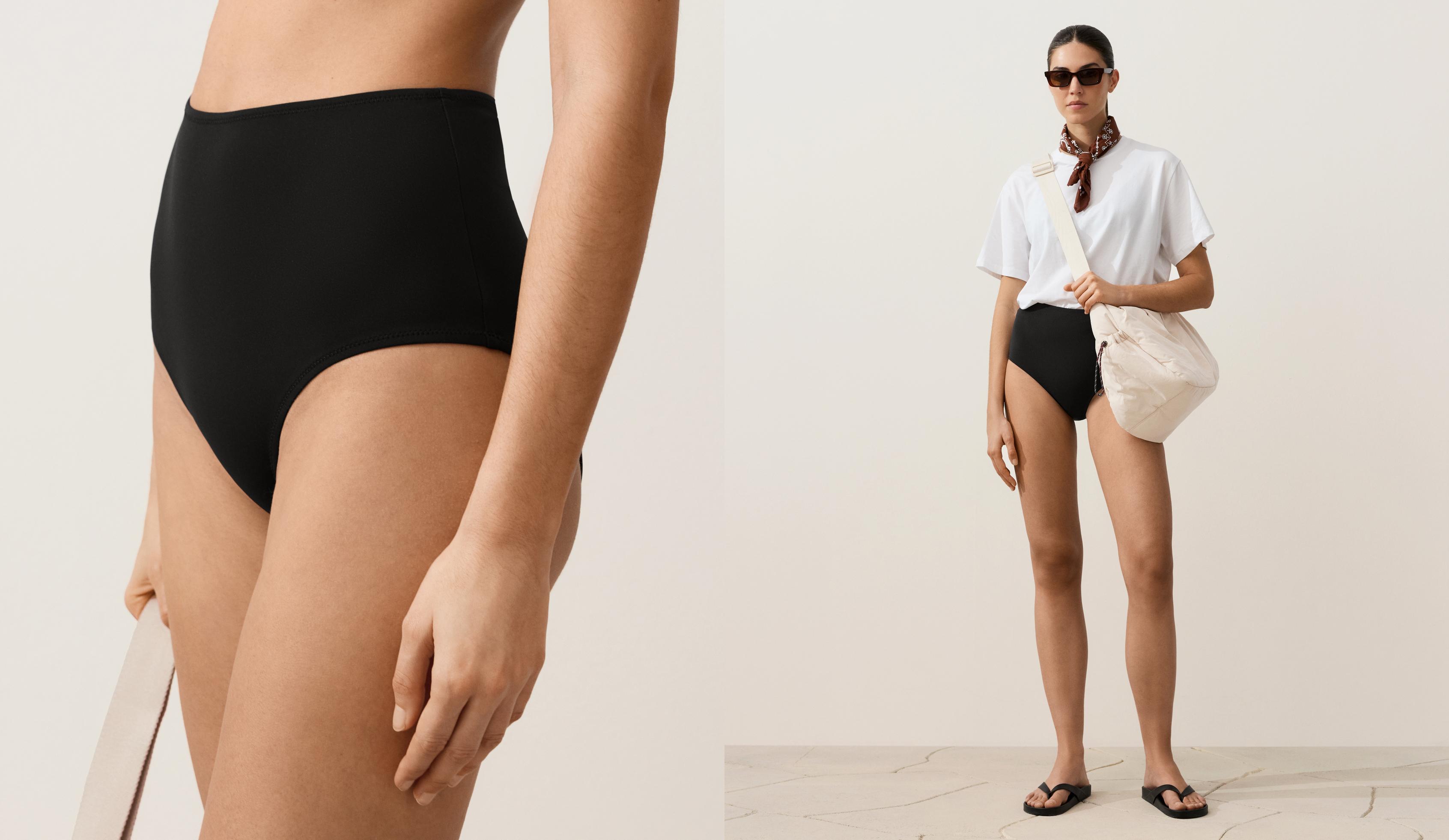 سروال بيكيني عالٍ بتأثير محدد للقوام