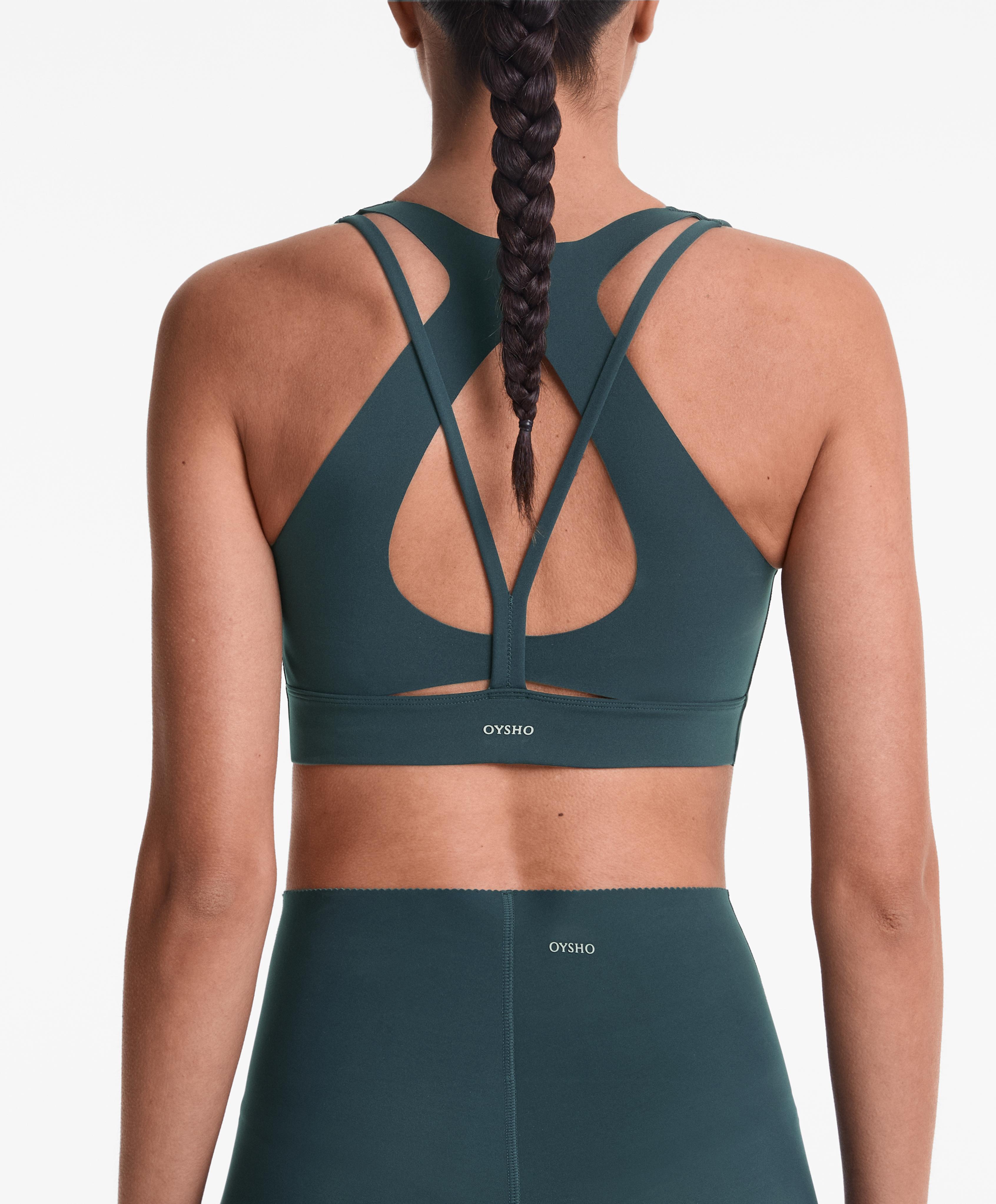 Medium support compressive sports bra