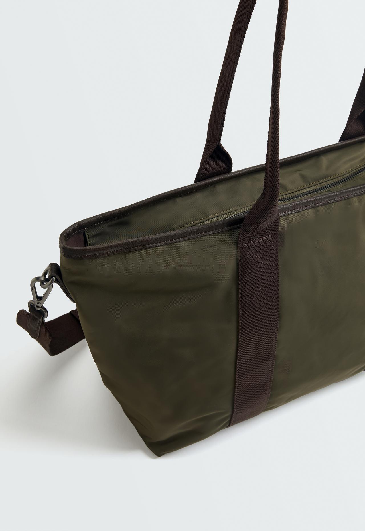 Nylon tote bag — KHAKI