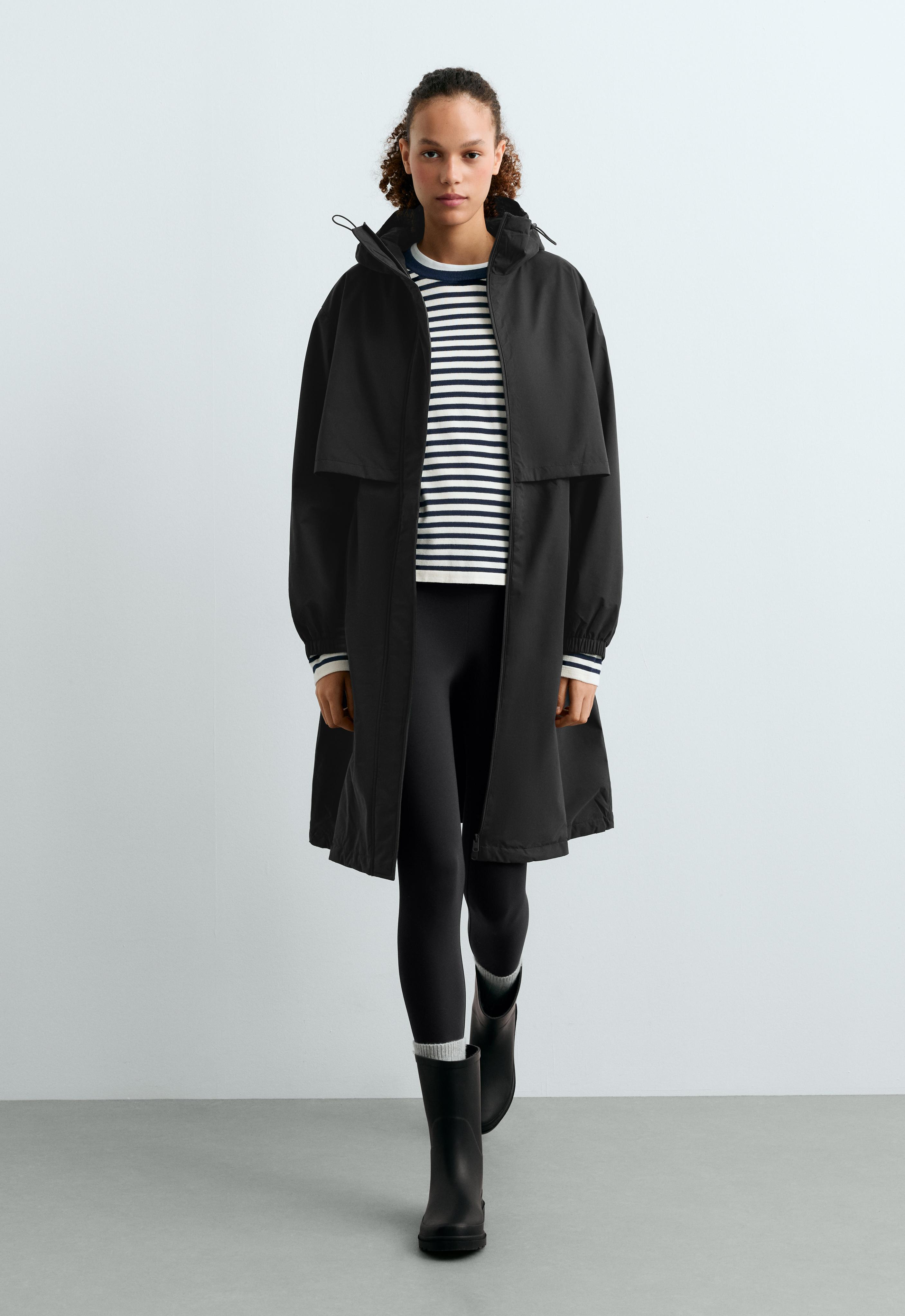 Lange, wasserdichte Steppjacke mit FELLEX® AEROGEL