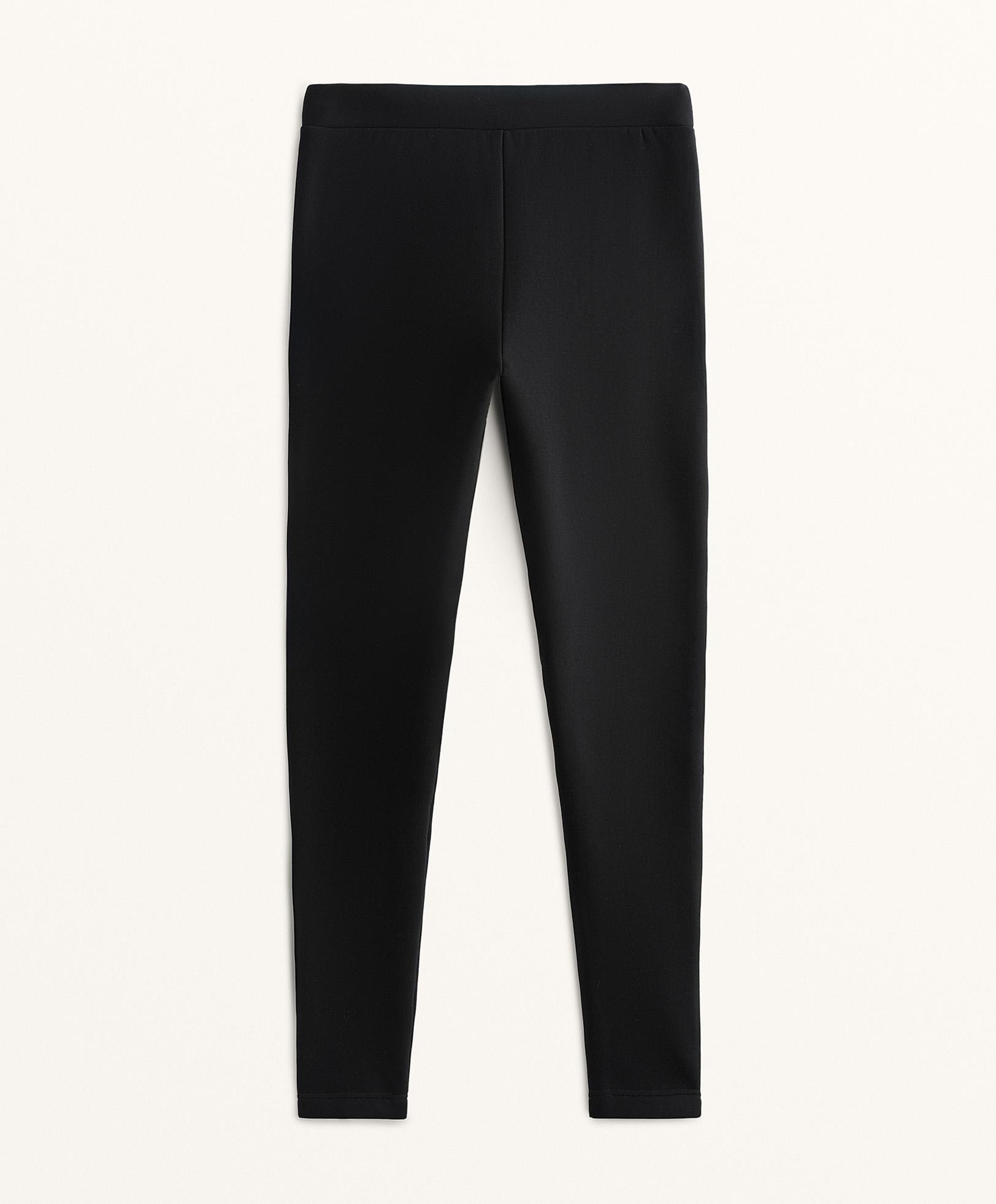 Ankle-length high-rise super-extra-warm seamless 70cm leggings — BLACK