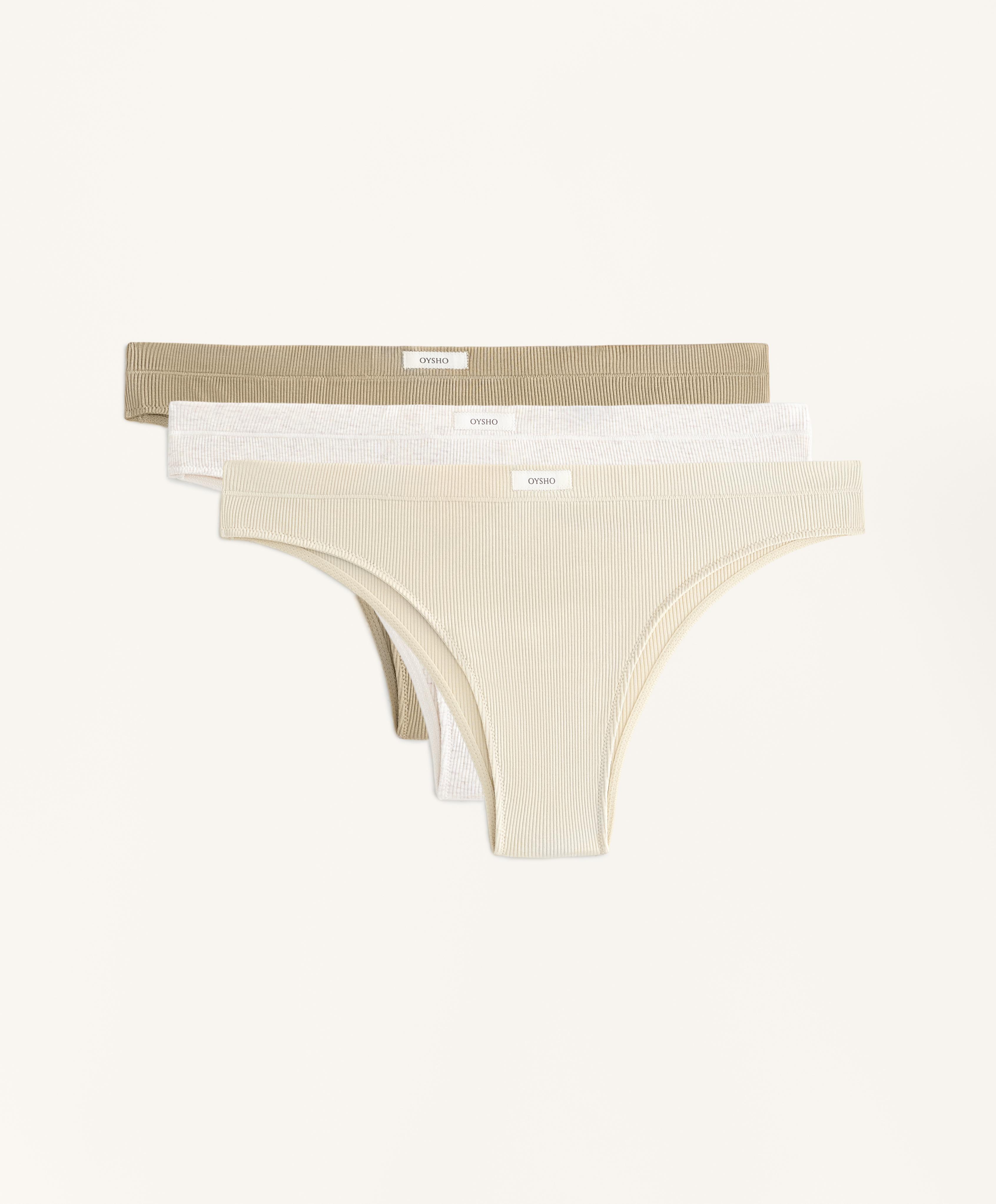 3 cotton blend rib logo thongs 3 cotton blend rib logo thongs