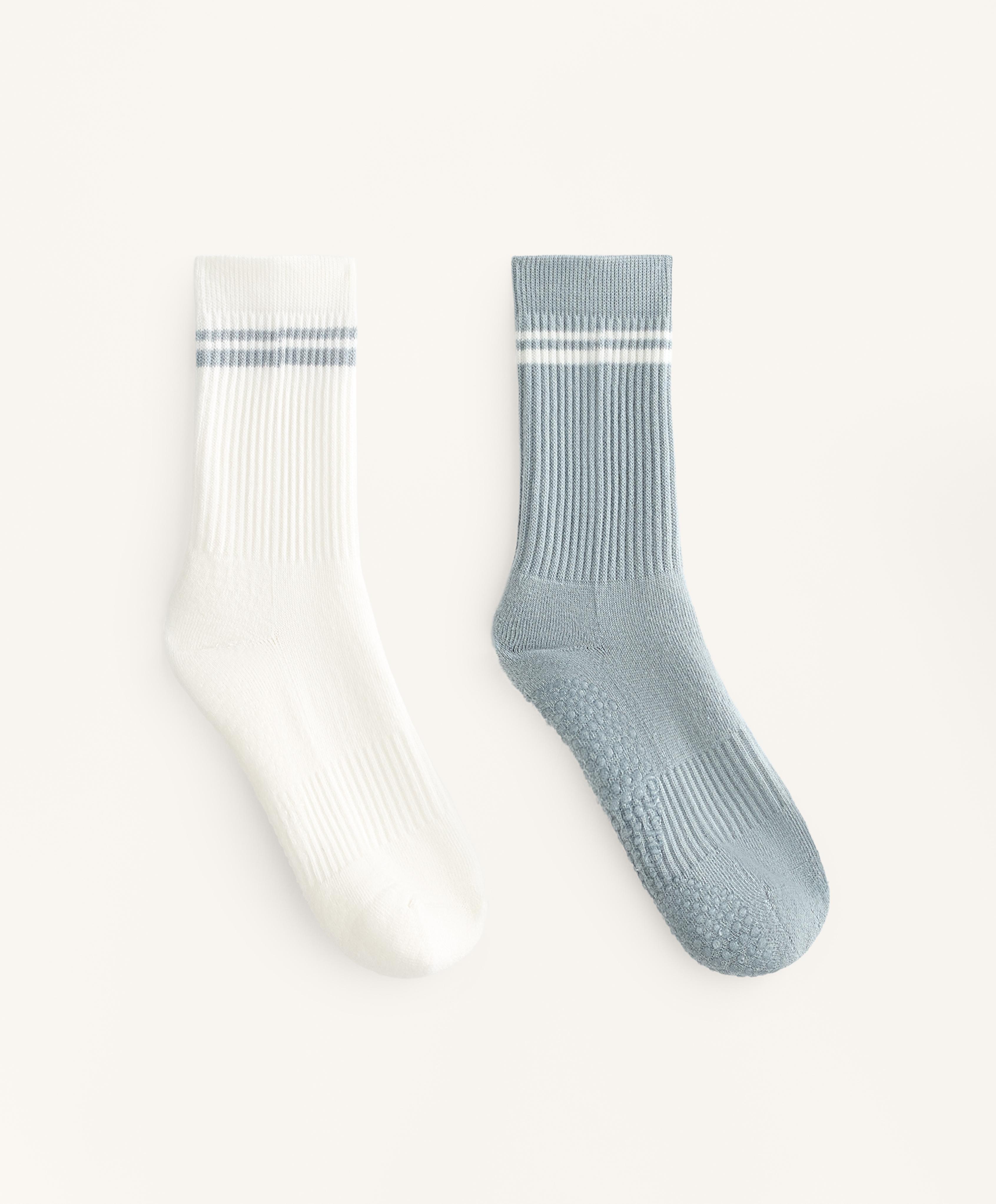 2 pares de calcetines classic yoga y pilates mezcla algodón