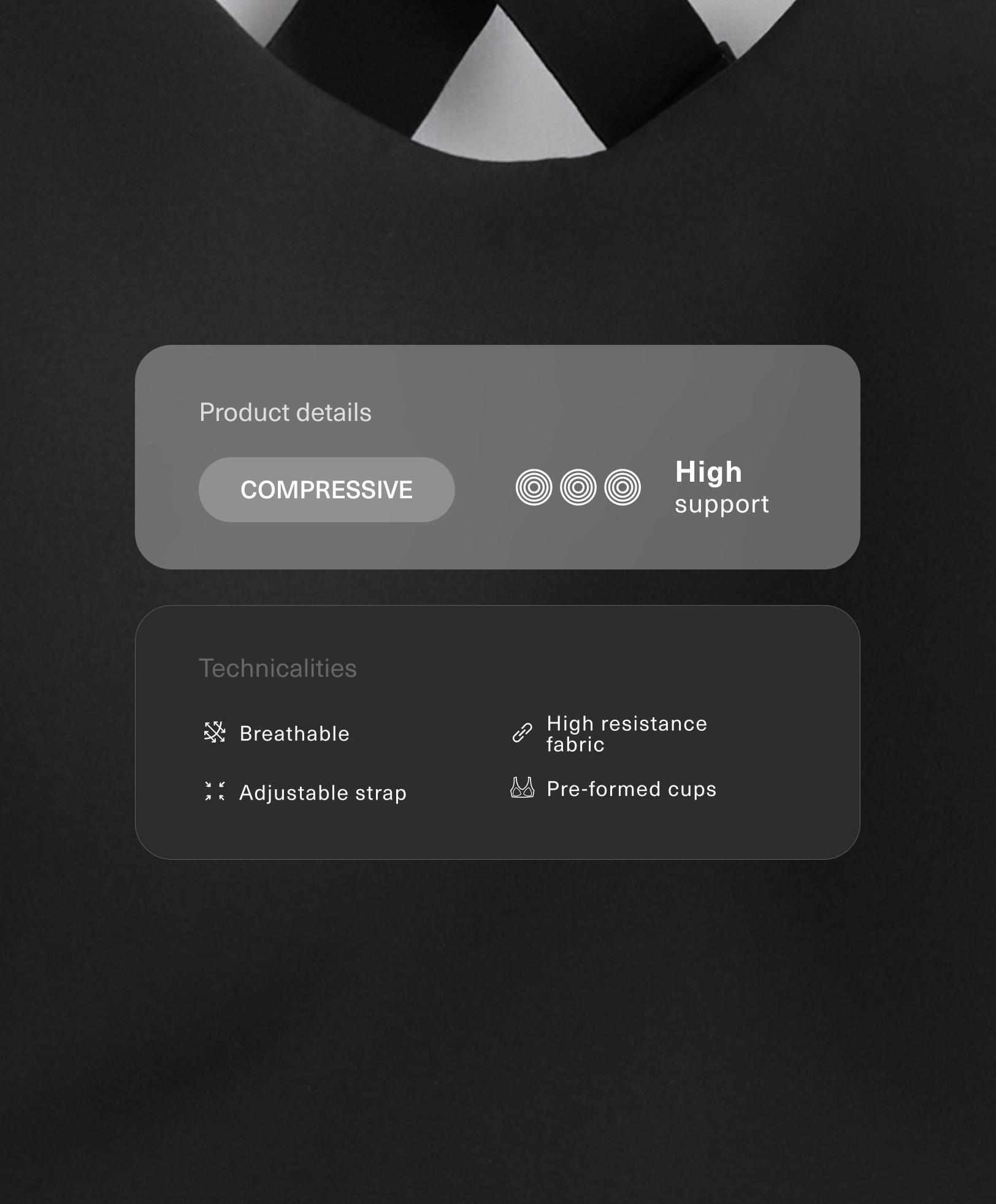 حمالة صدر رياضية ضاغطة بظهر متداخل وتدعيم عالي حمالة صدر رياضية ضاغطة بظهر متداخل وتدعيم عالي