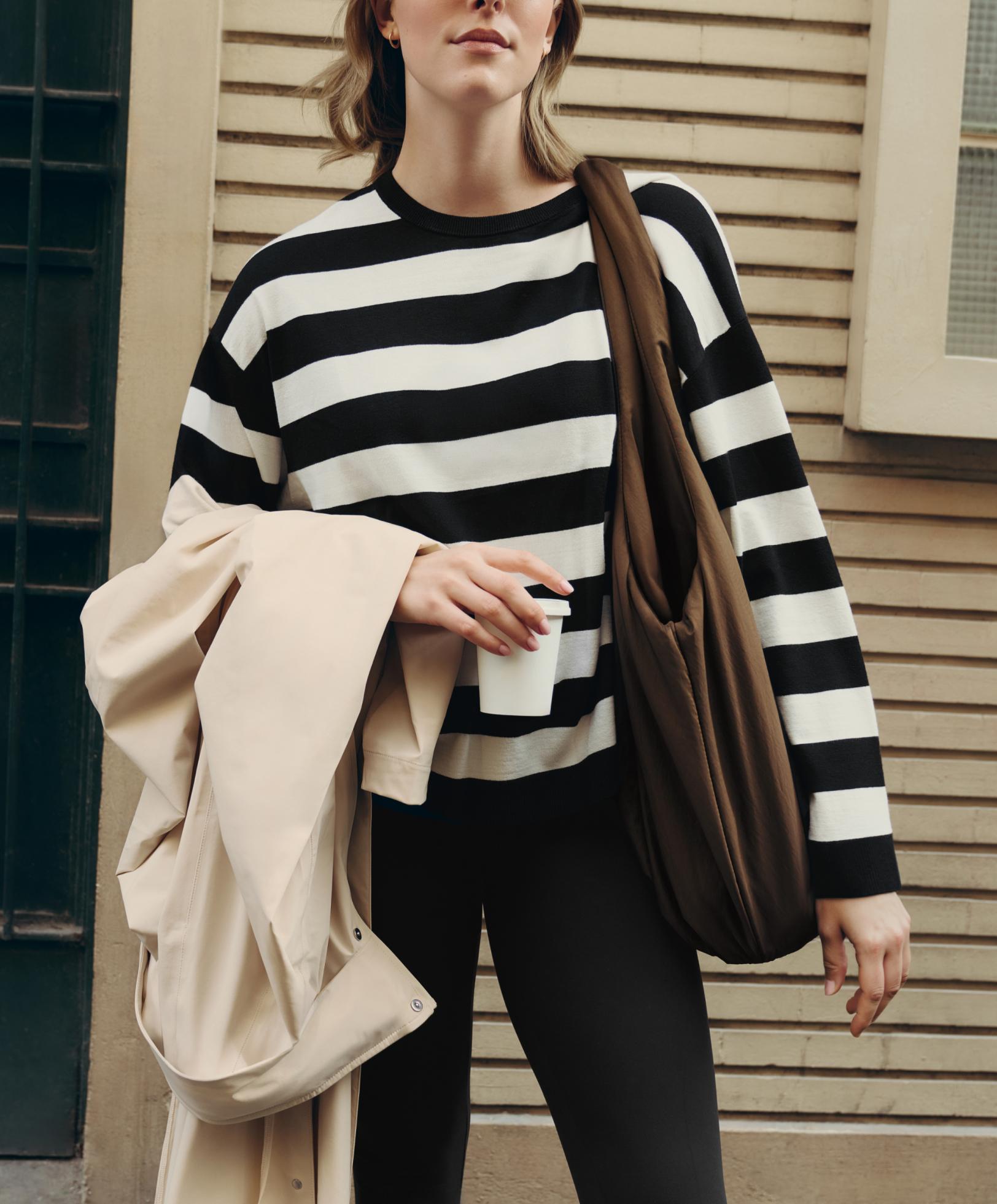 Striped knit jumper — PALE ECRU