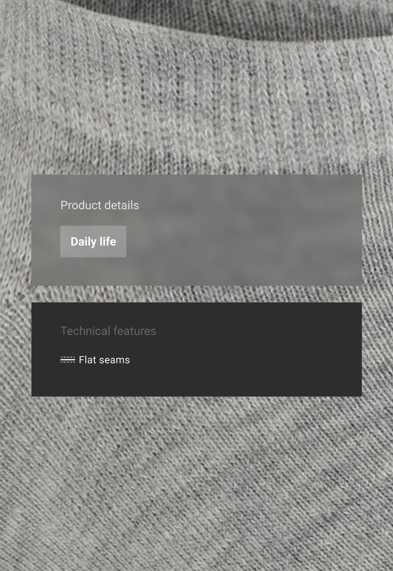 5 pairs of cotton sneaker socks — PALE GREY MELANGE