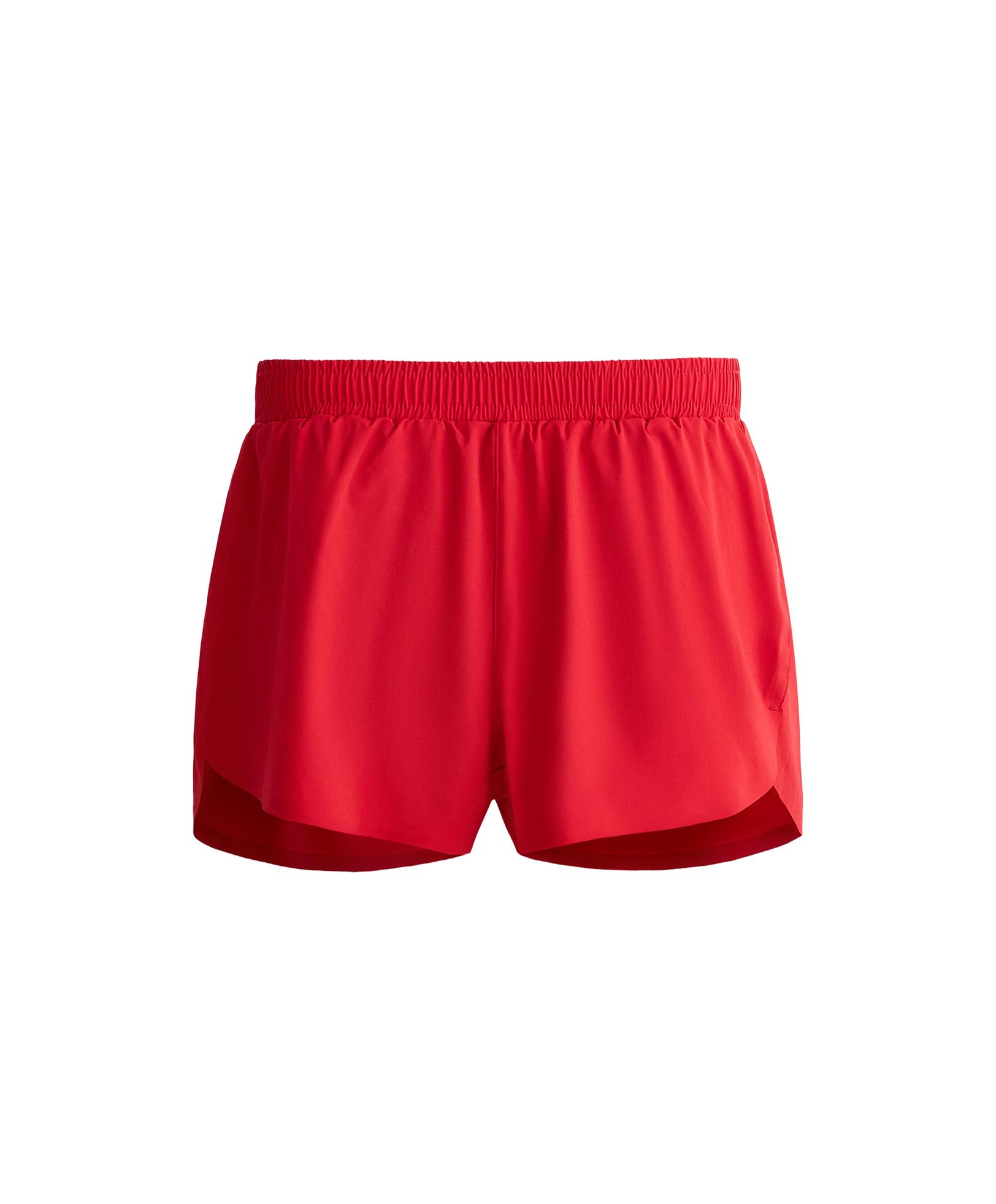 6cm low-rise technical shorts — STRONG RED