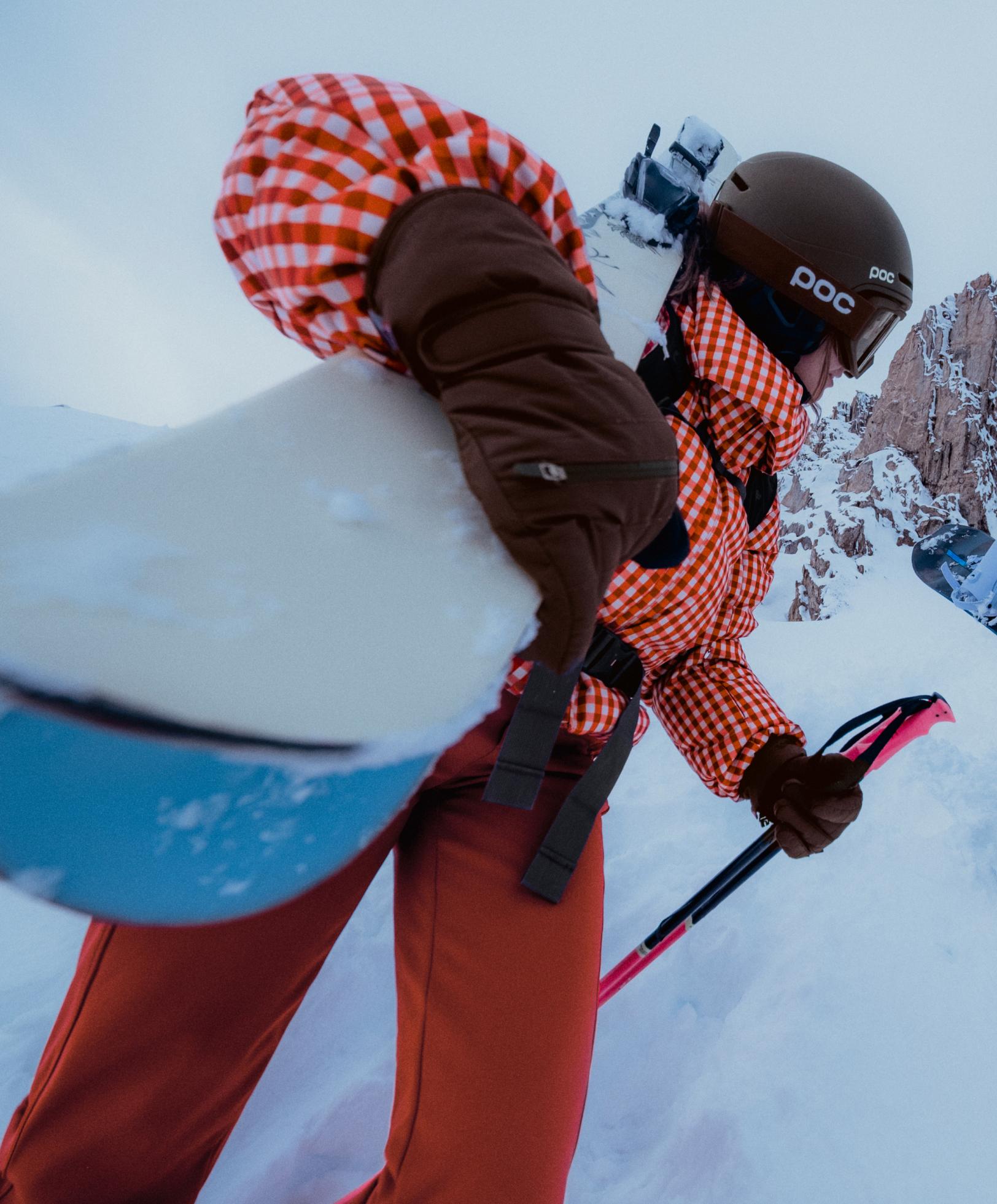 Water-resistant flare stretch SKI trousers