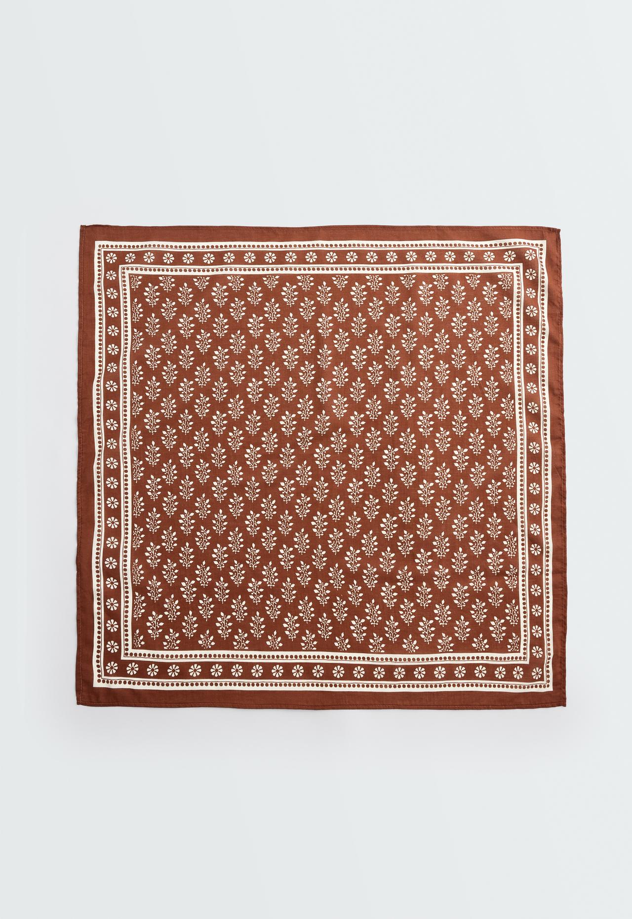 Printed 100% cotton scarf — COCOA