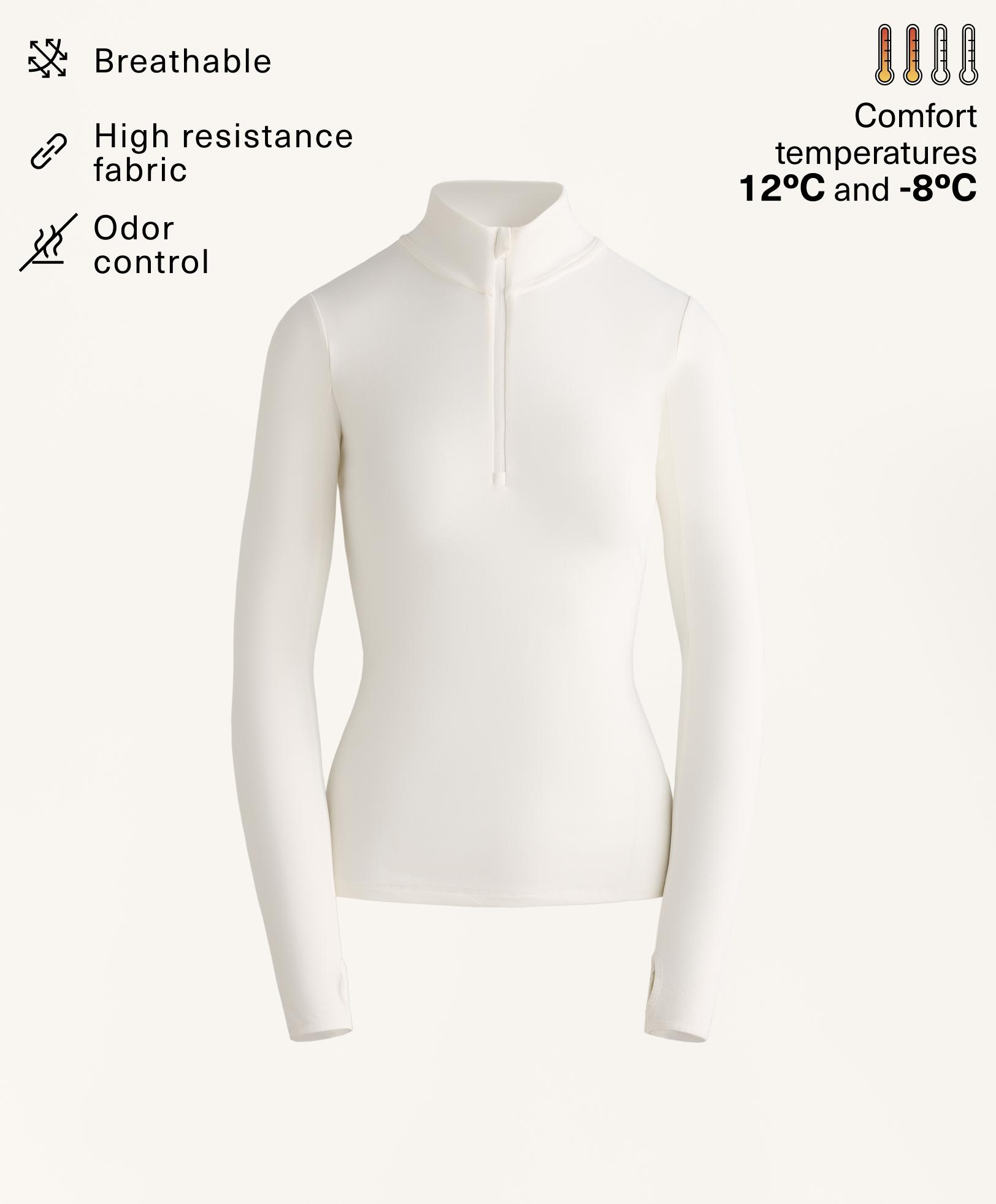Thermal base layer half-zip top