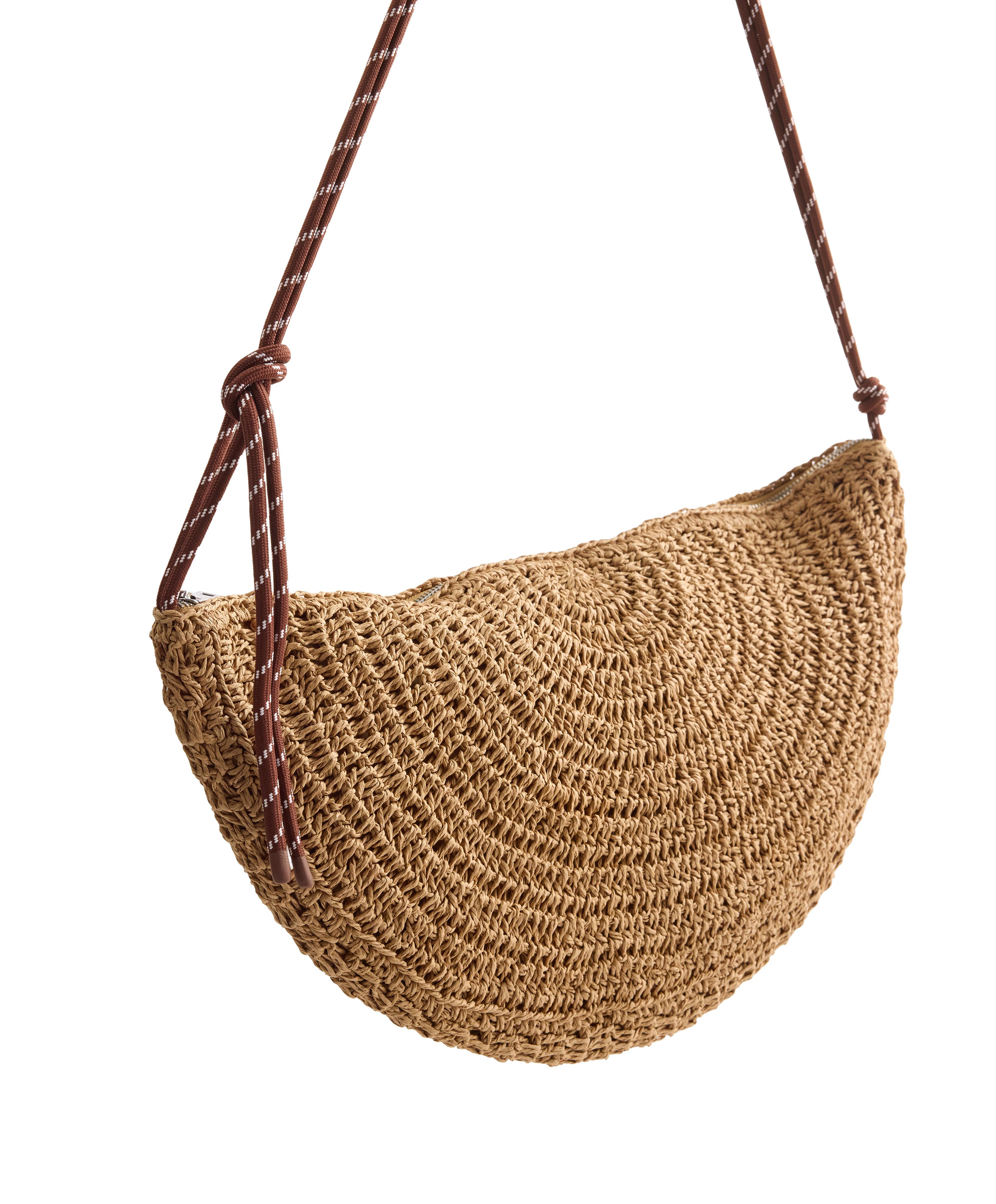 Large raffia-effect bag — NATURAL