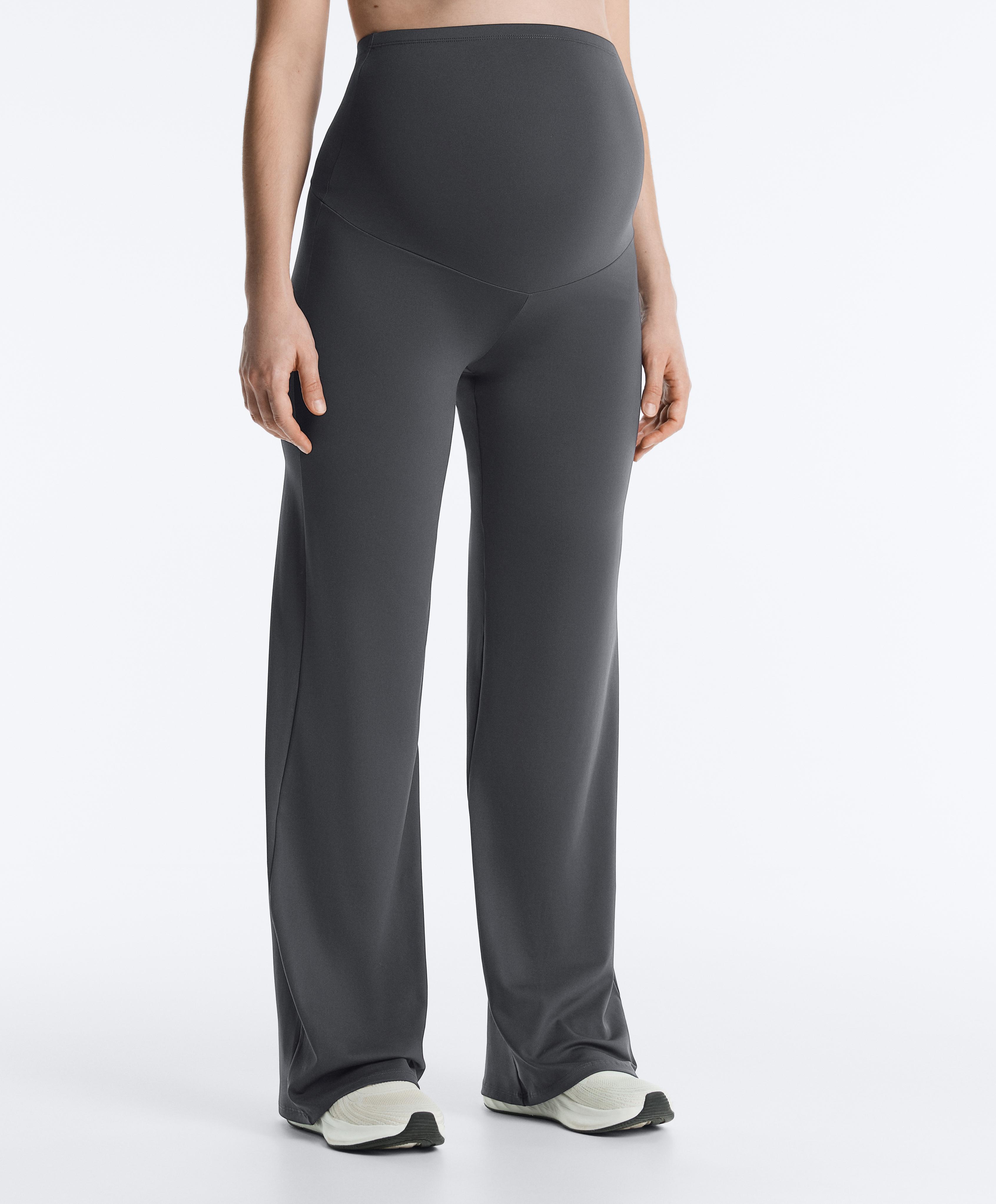 Comfortlux maternity straight-leg trousers — ASPHALT
