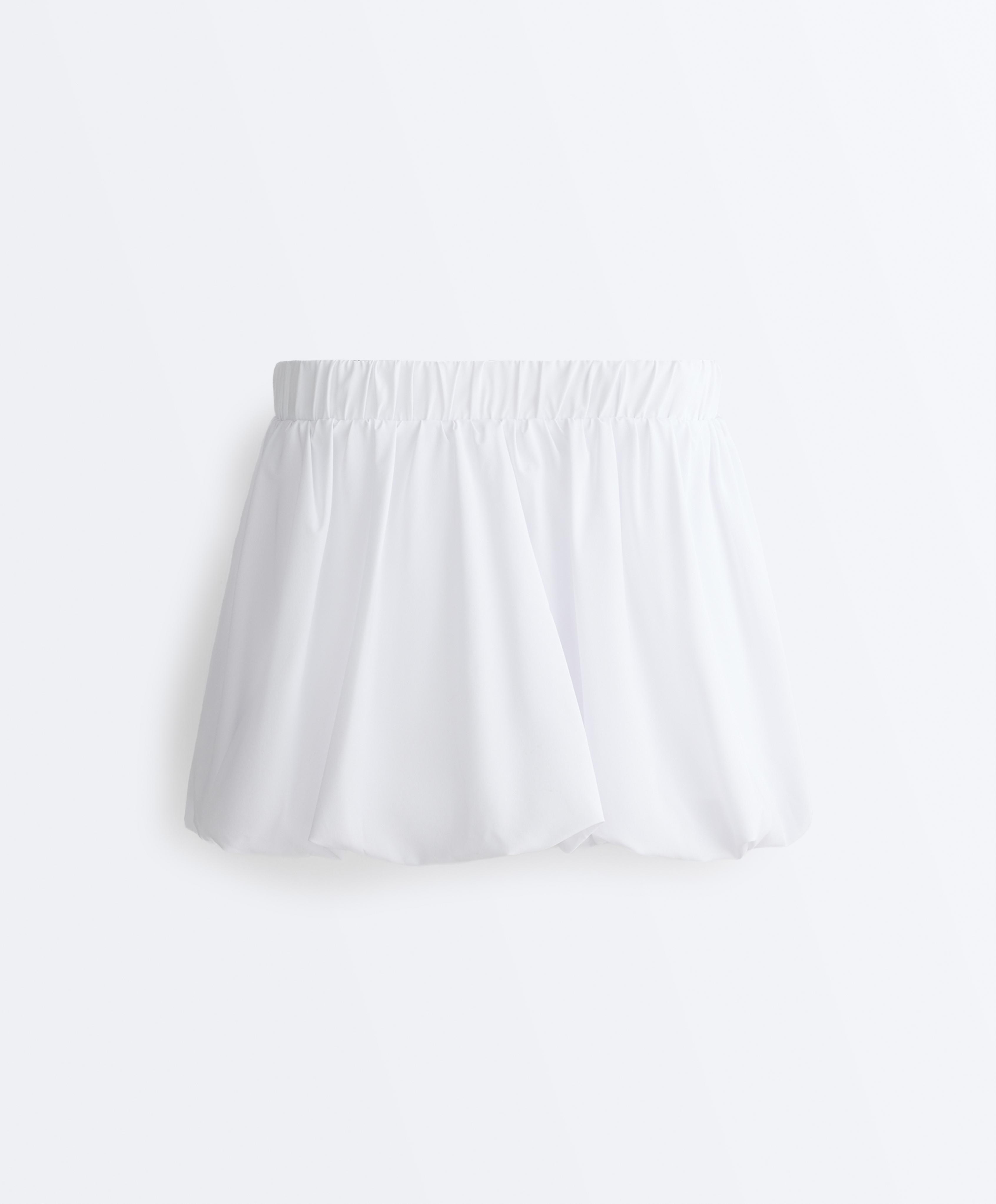 Compressive bubble skirt — WHITE 