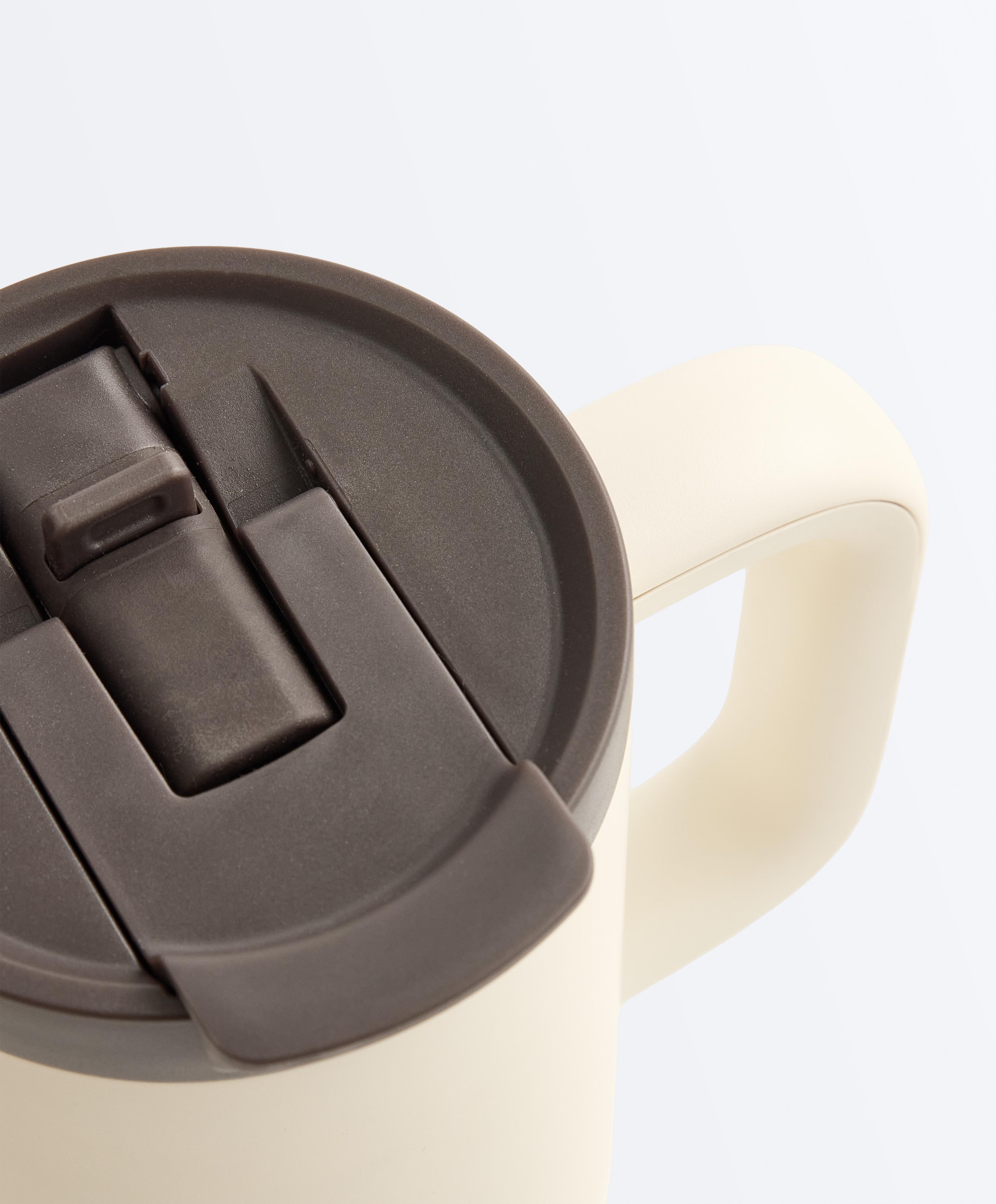 Mini tumbler bottle with handle — PALE ECRU