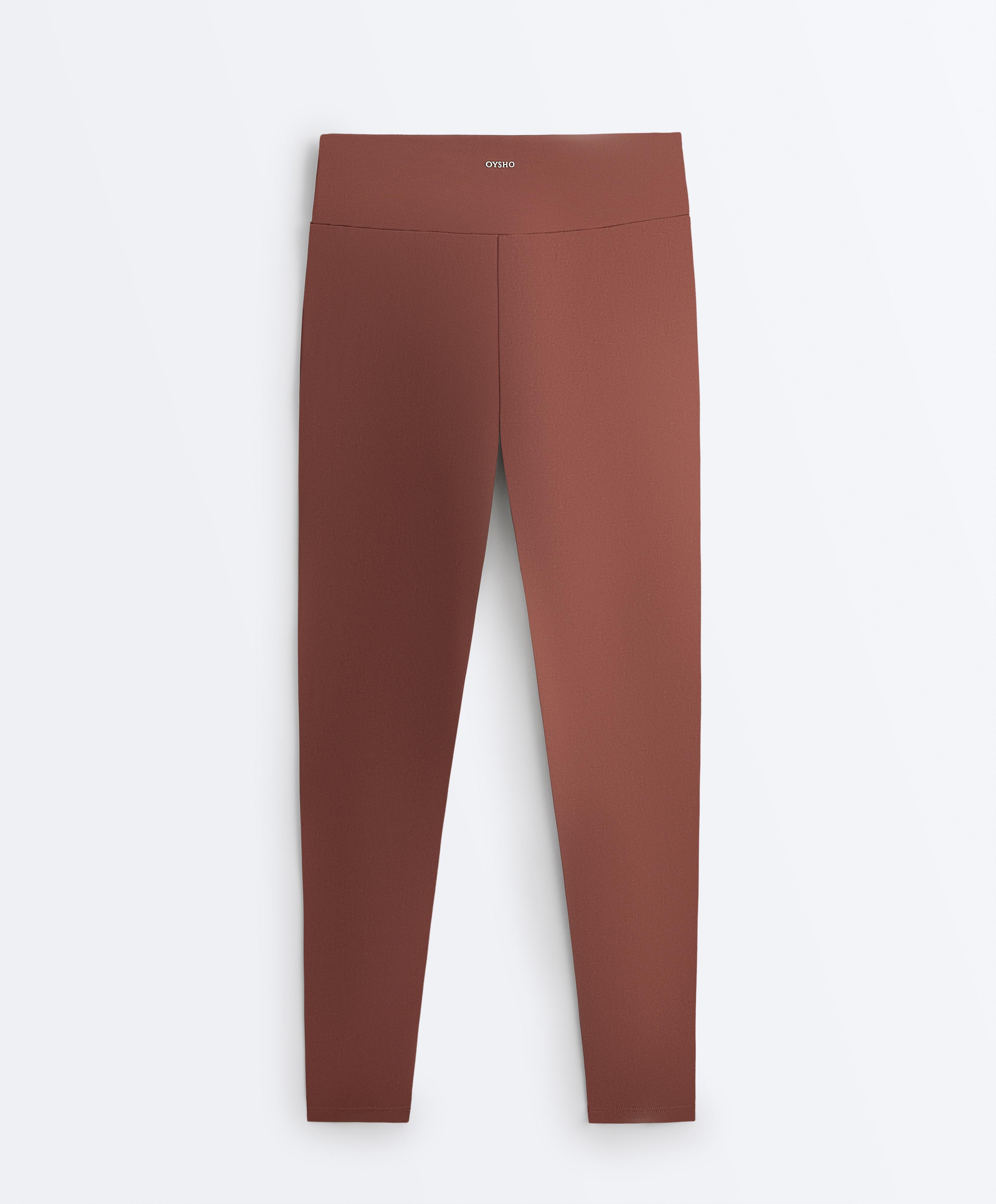 Comfortlux high-waisted ankle-length leggings — MAHOGANY