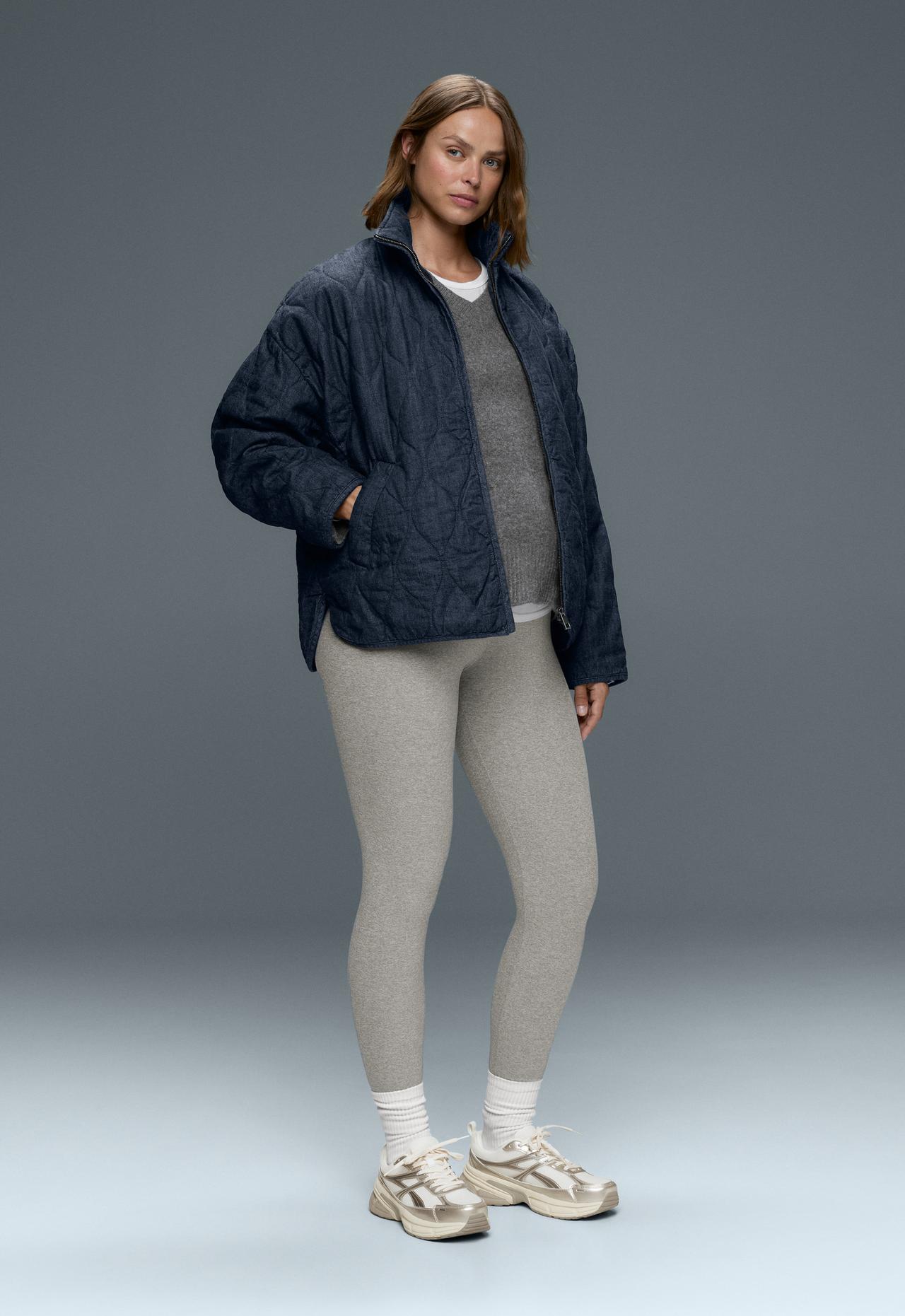 Comfortlux maternity leggings — PALE GREY
