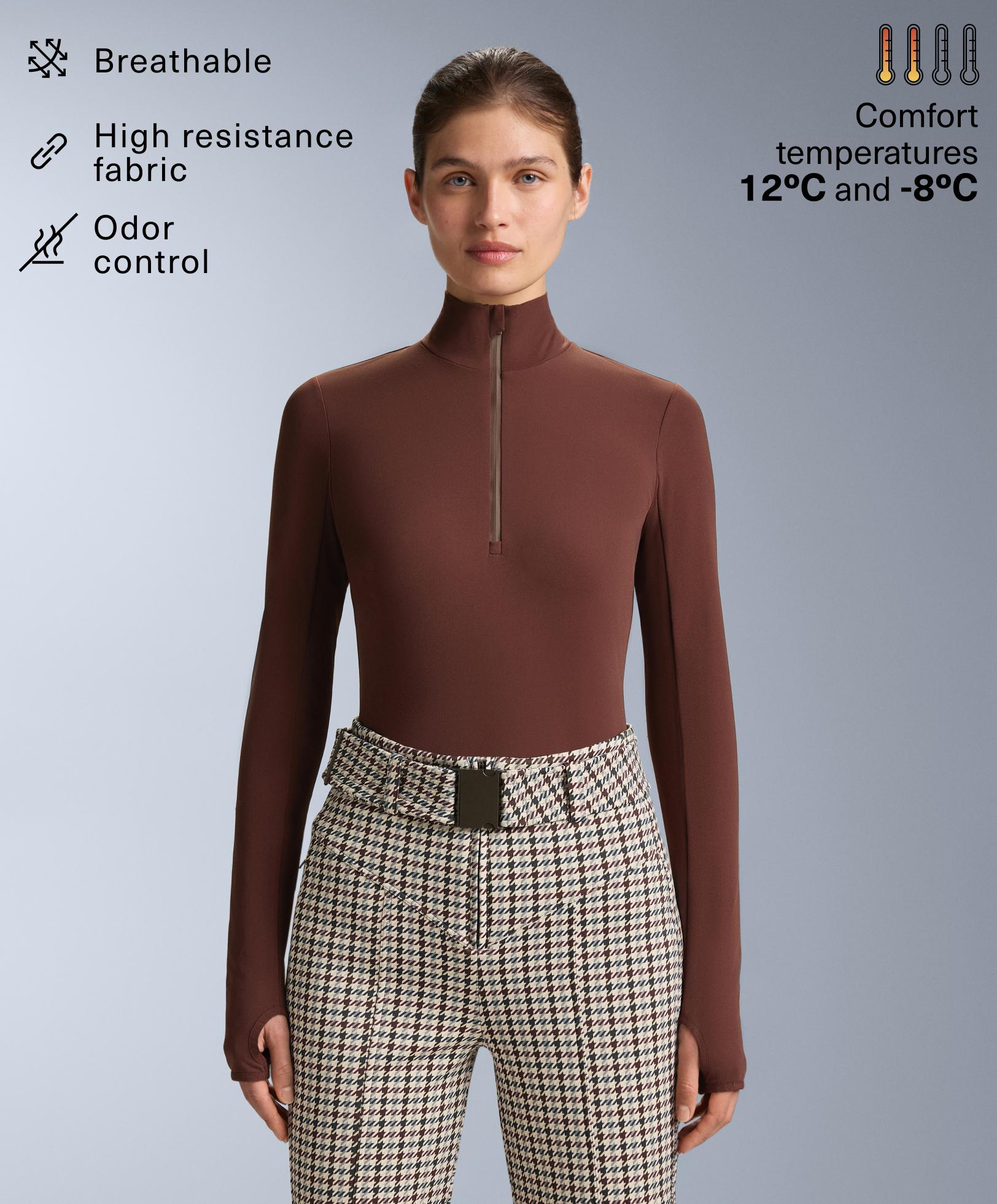 Thermal base layer half-zip top