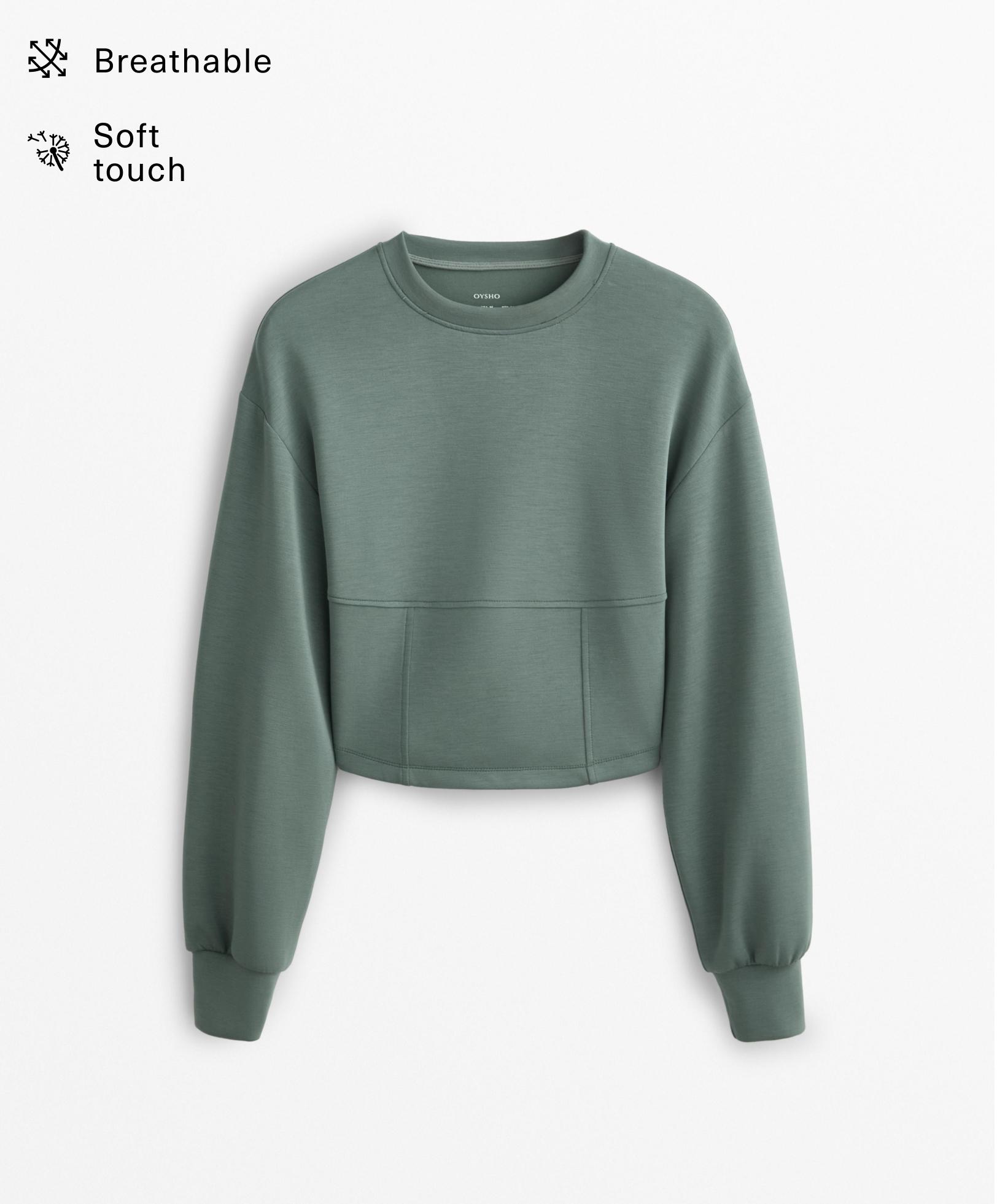 Crop sweater met modal die zacht aanvoelt