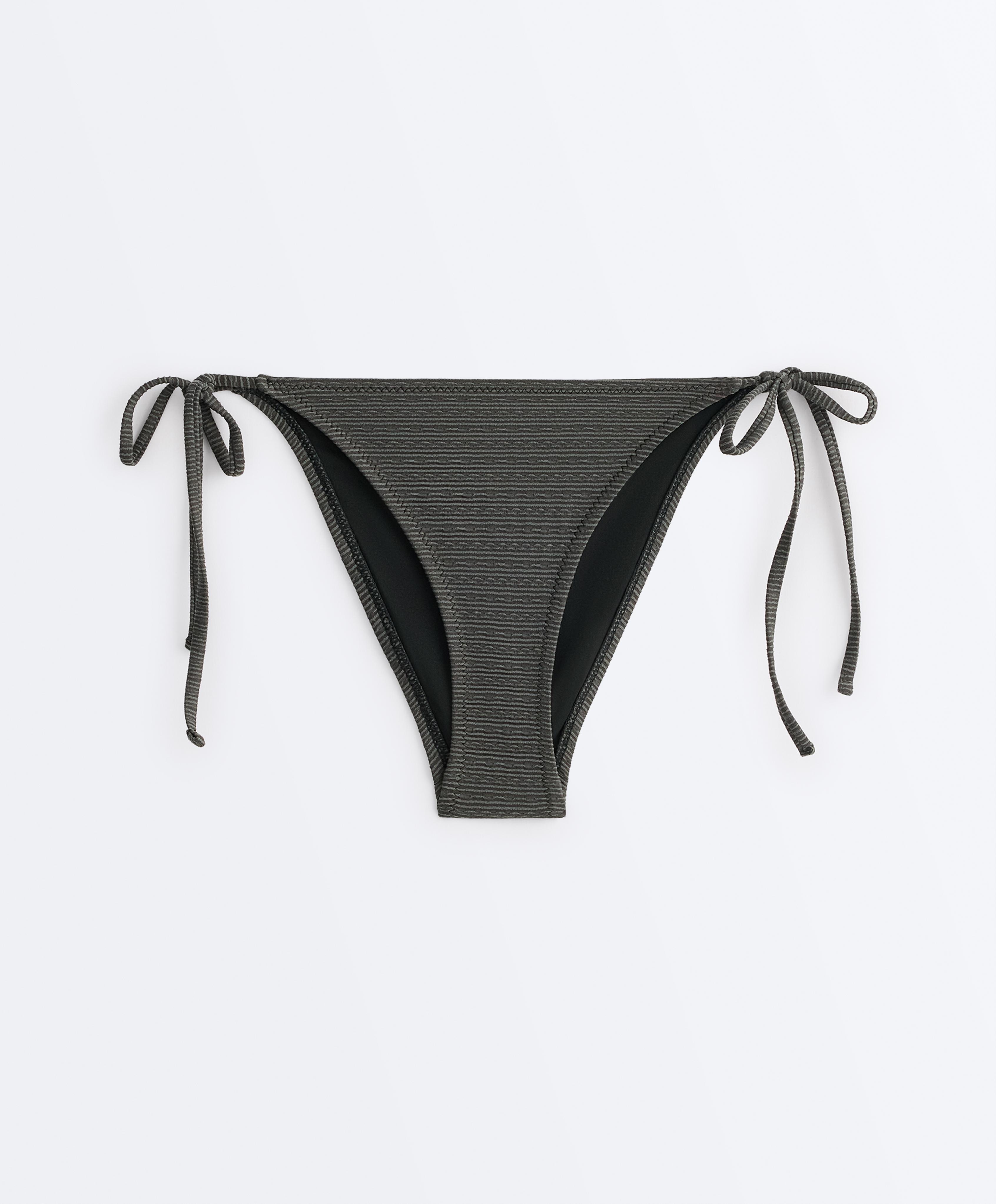 Bikinislip aus Jacquard mit Schleifchen und verwaschenem Effekt