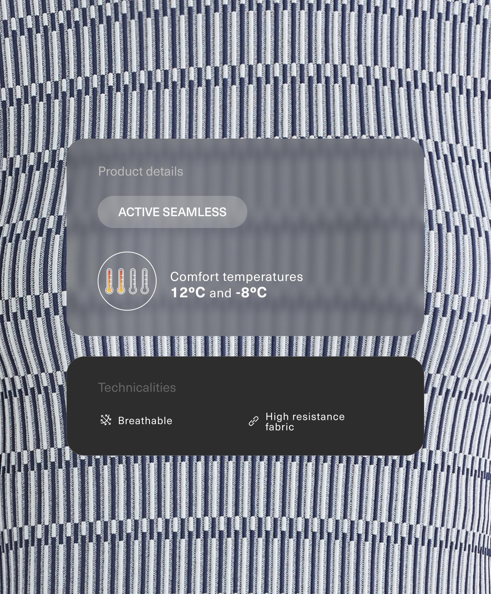 Geometric seamless thermal base layer T-shirt Geometric seamless thermal base layer T-shirt