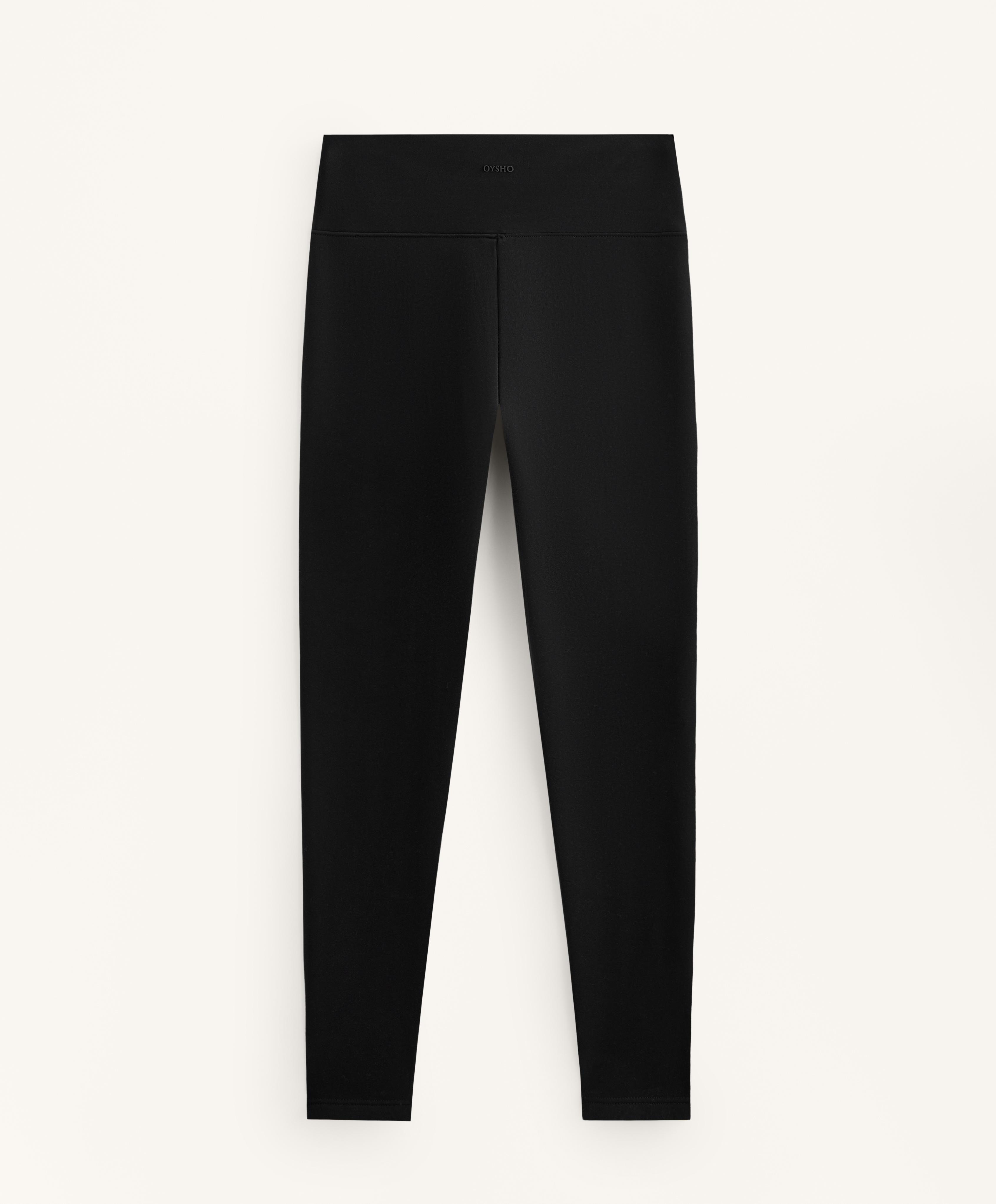 Super-high-rise seamless extra-warm 70cm ankle-length leggings — BLACK