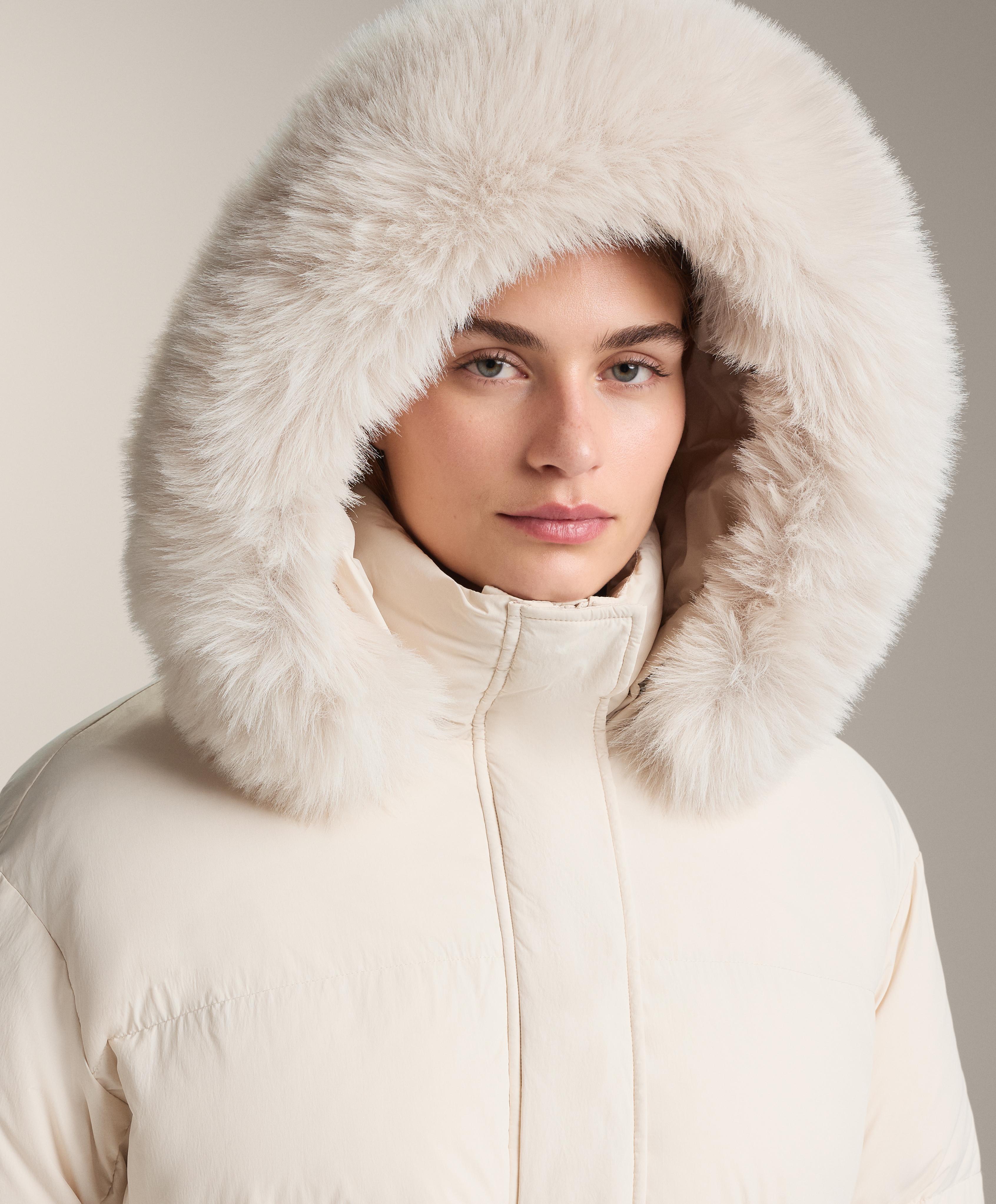Short 100% down padded jacket — ECRU